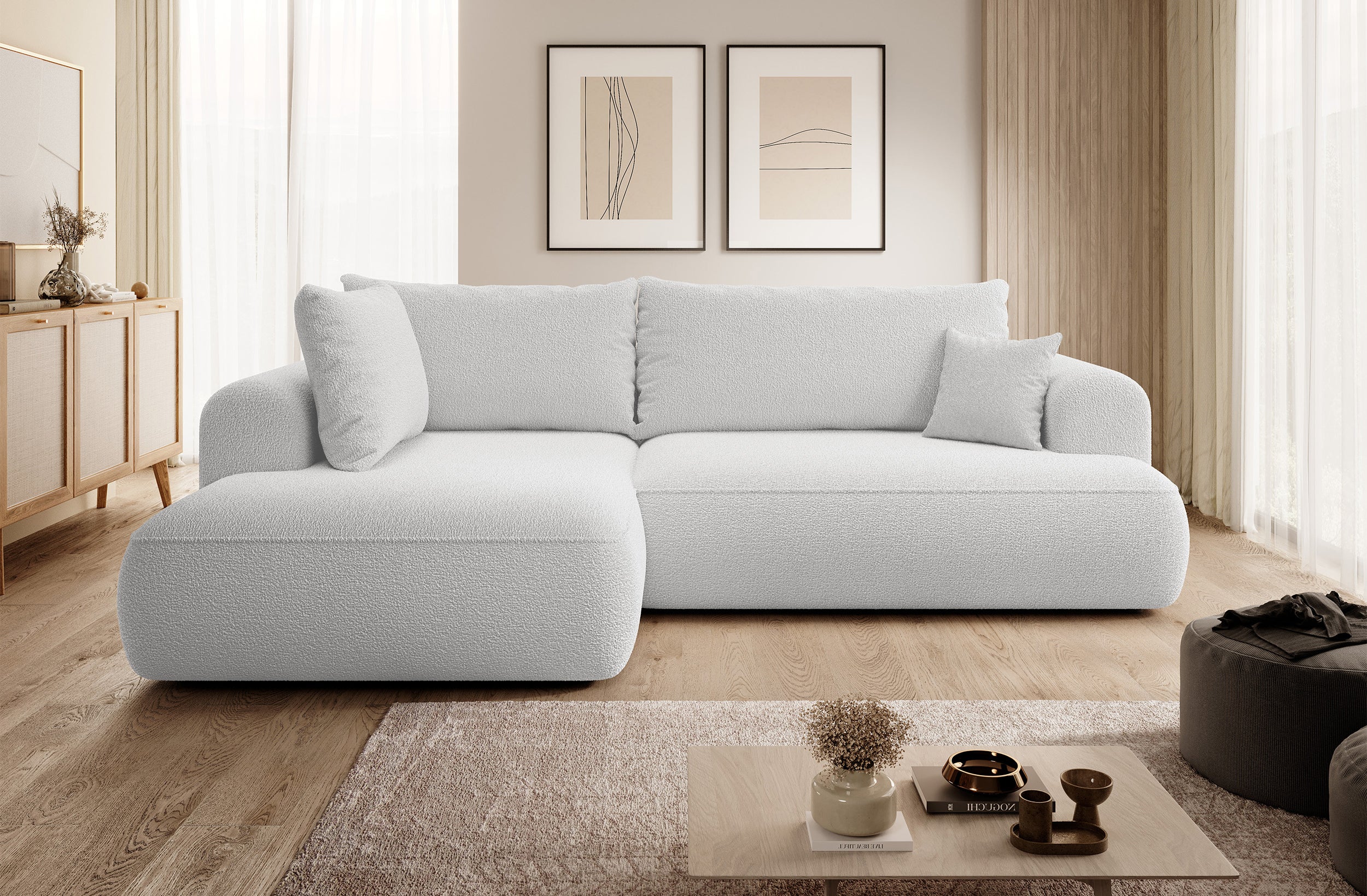 selsey-ovo-ecksofa-l-f-rmig-mit-schlaffunktion-und-stauraum-grauer-boucl-linksse image 2