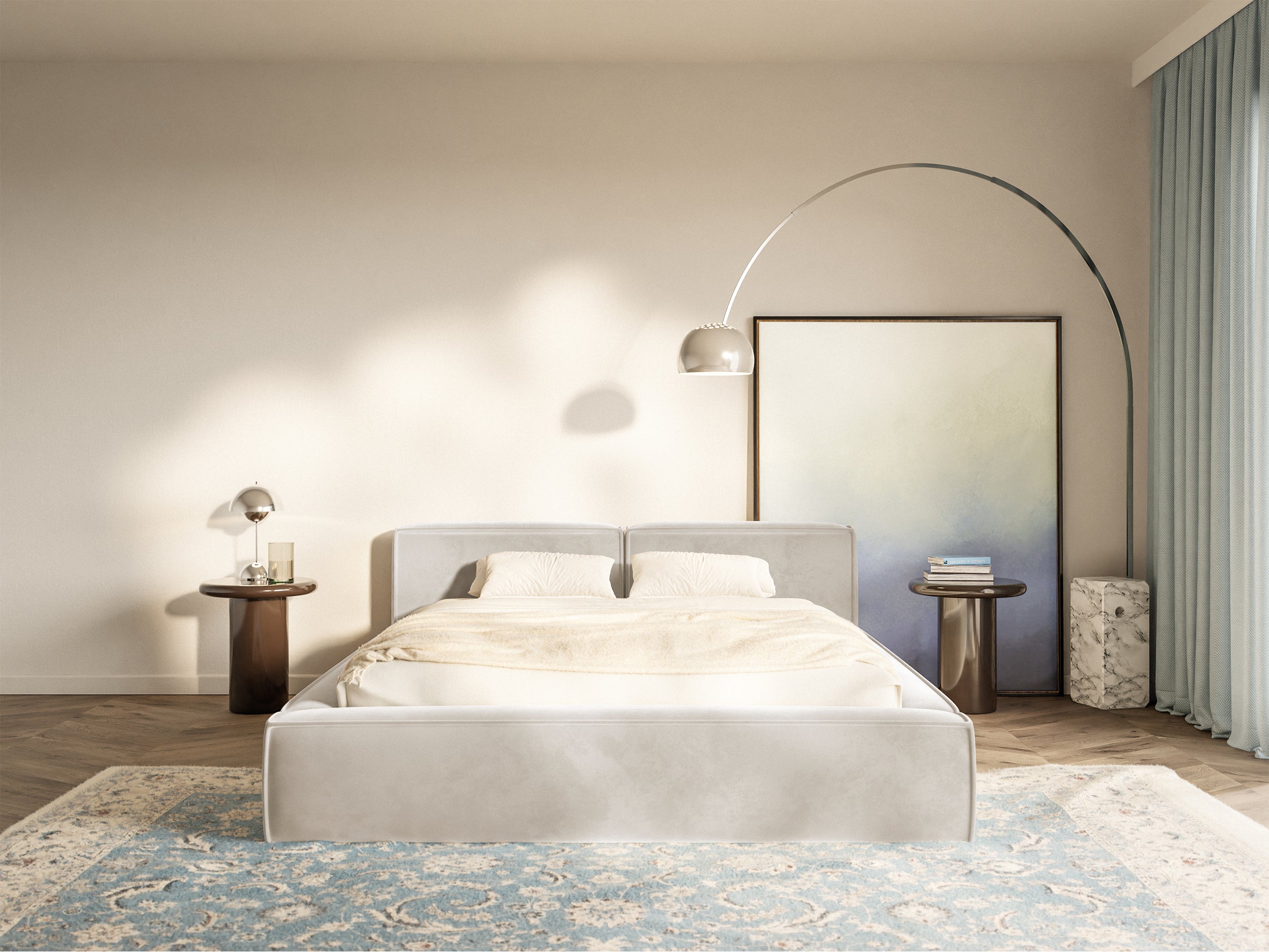 selsey-tilves-slim-low-polsterbett-160x200-cm-mit-stauraum-grau-beige-samt image 3