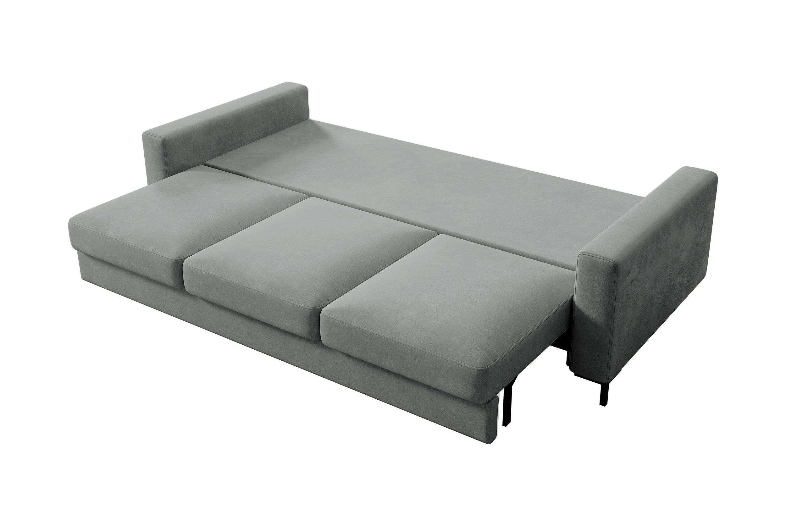 selsey-mokpeo-dreisitziges-schlafsofa-mit-stauraum-grauer-samtbezug image 7