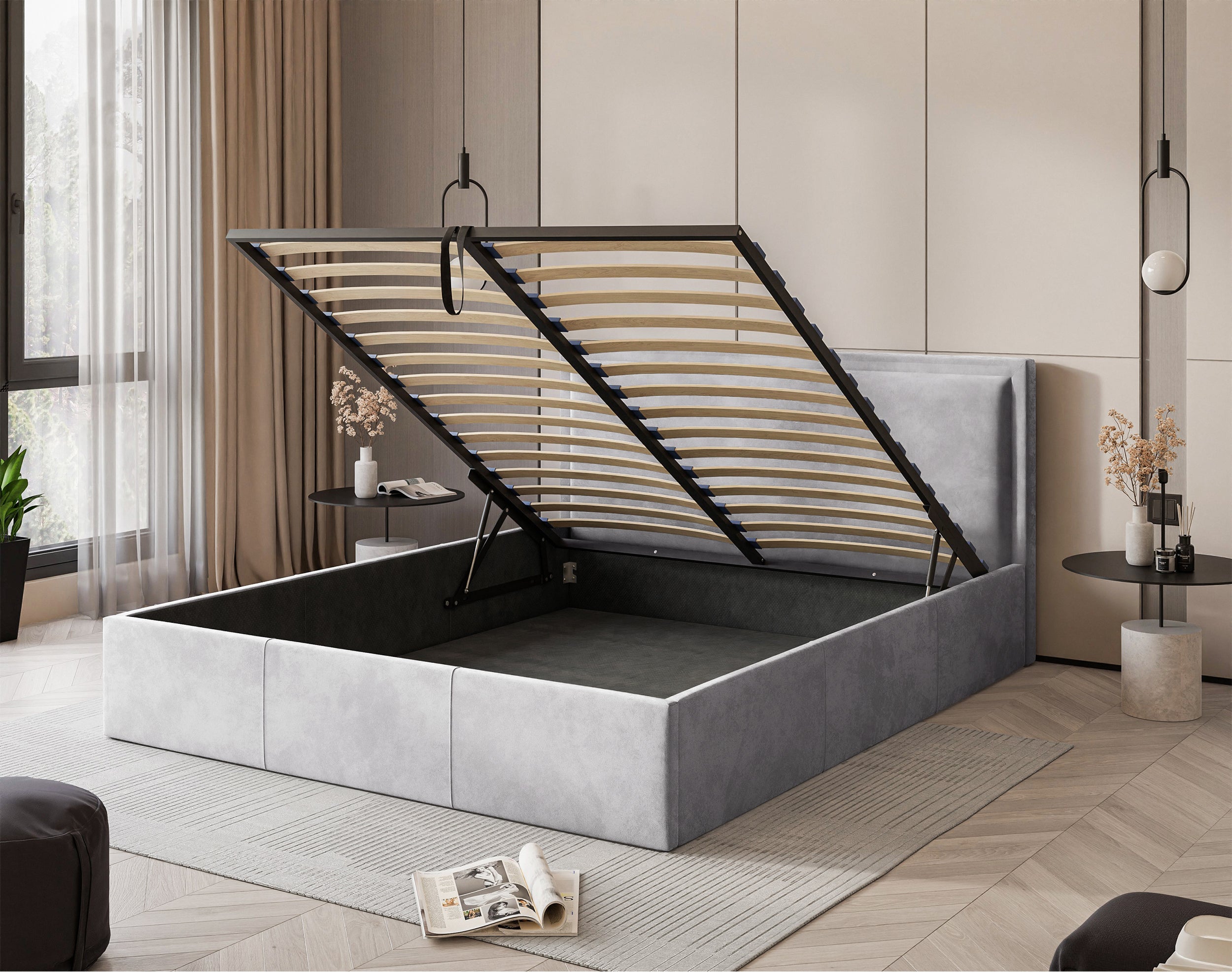 selsey-soave-polsterbett-180x200-cm-mit-stauraum-und-metallrahmen-hellgrauer-sam image 5
