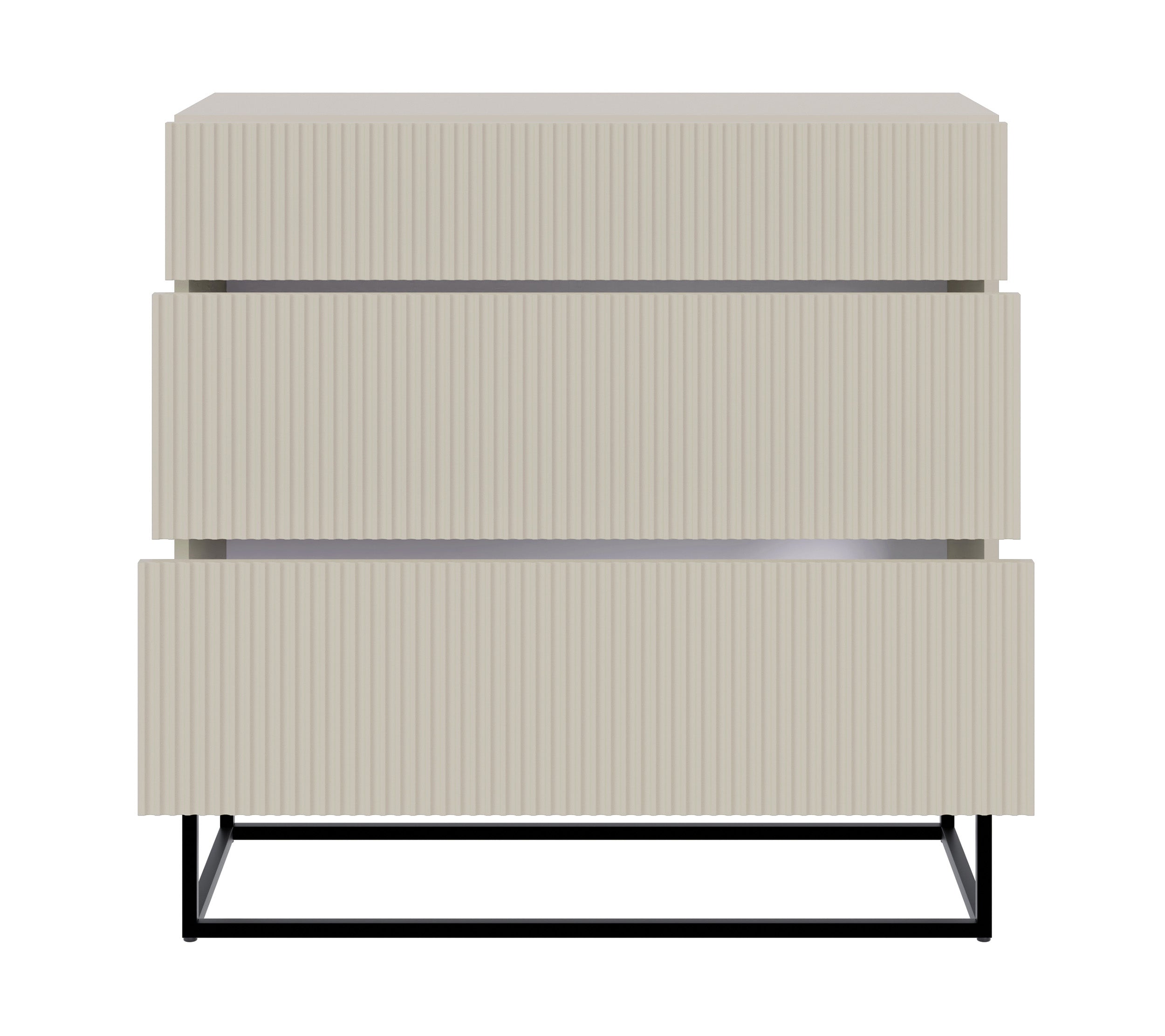 selsey-veldio-kommode-90-cm-mit-3-schubladen-und-gefr-ster-front-grau-beige-schw image 2