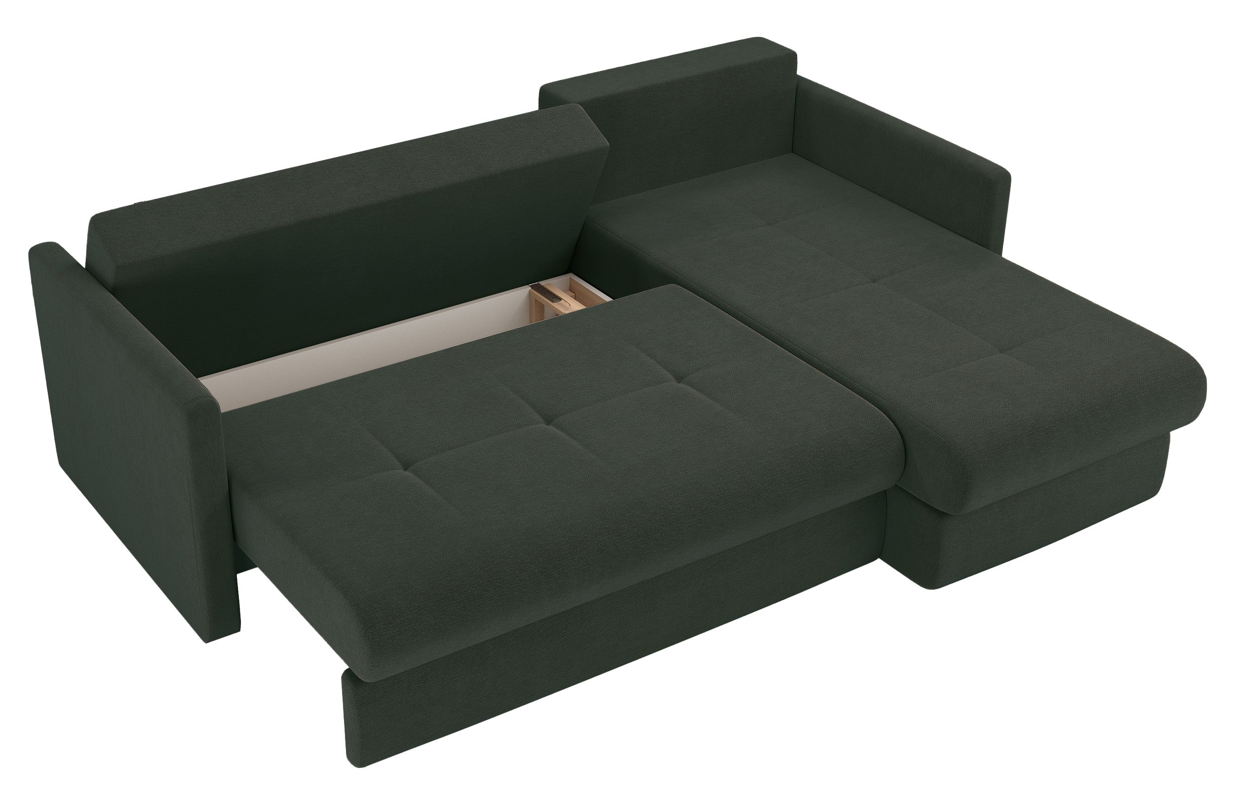 selsey-lorro-eckcouch-l-form-universell-mit-schlaffunktion-dunkelgr-ner-chenille image 4