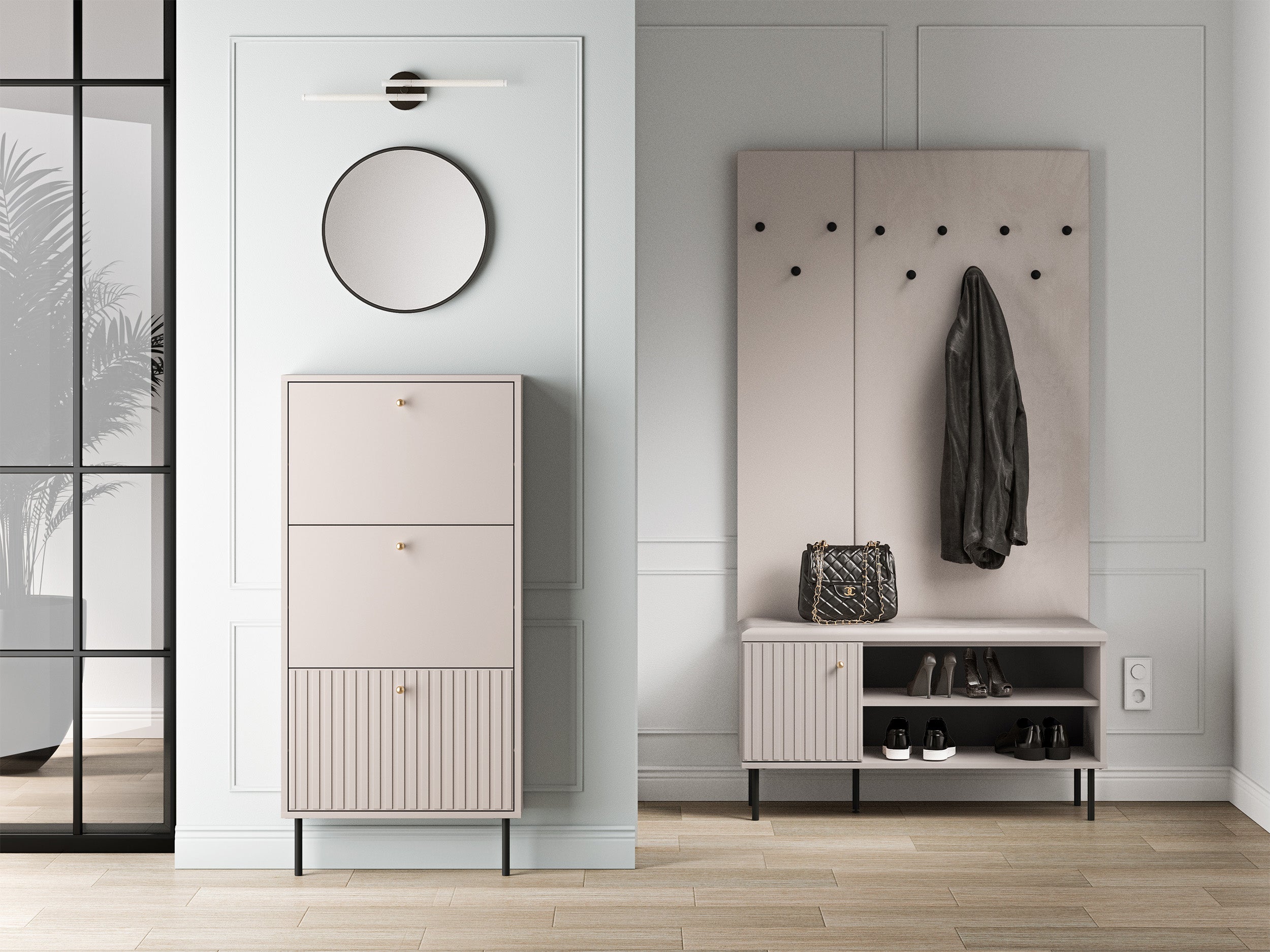 selsey-caletto-schuhschrank-60-cm-mit-3-klappen-kaschmir-schmal image 5