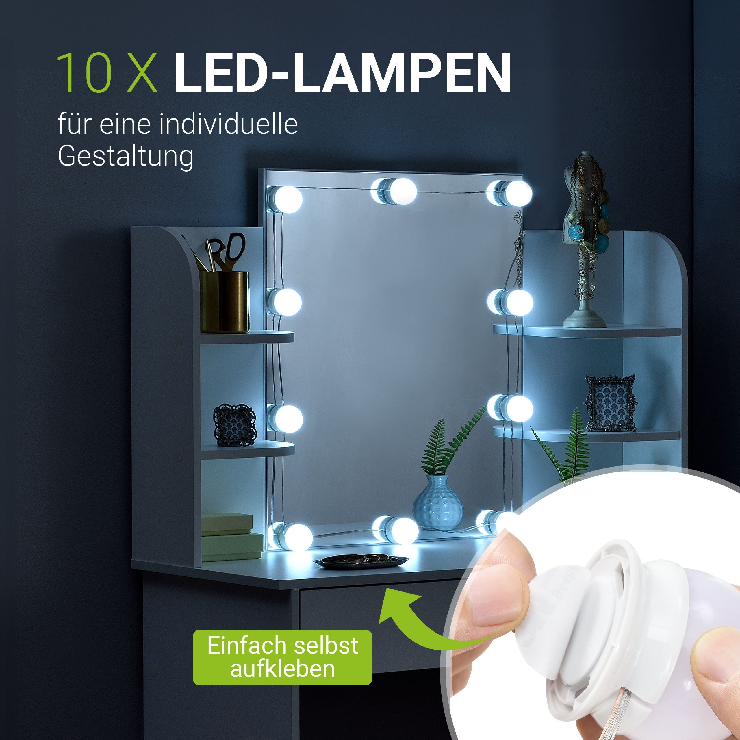 juskys-schminktisch-bella-mit-hocker-melly-und-led-spiegel image 4