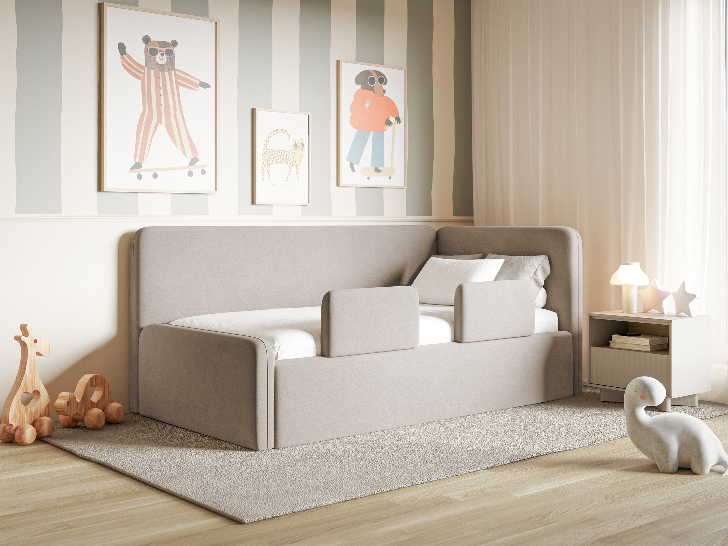 selsey-fanklo-jugendbett-120x200-cm-rechts-mit-matratze-und-stauraum-grau-beiger image 2