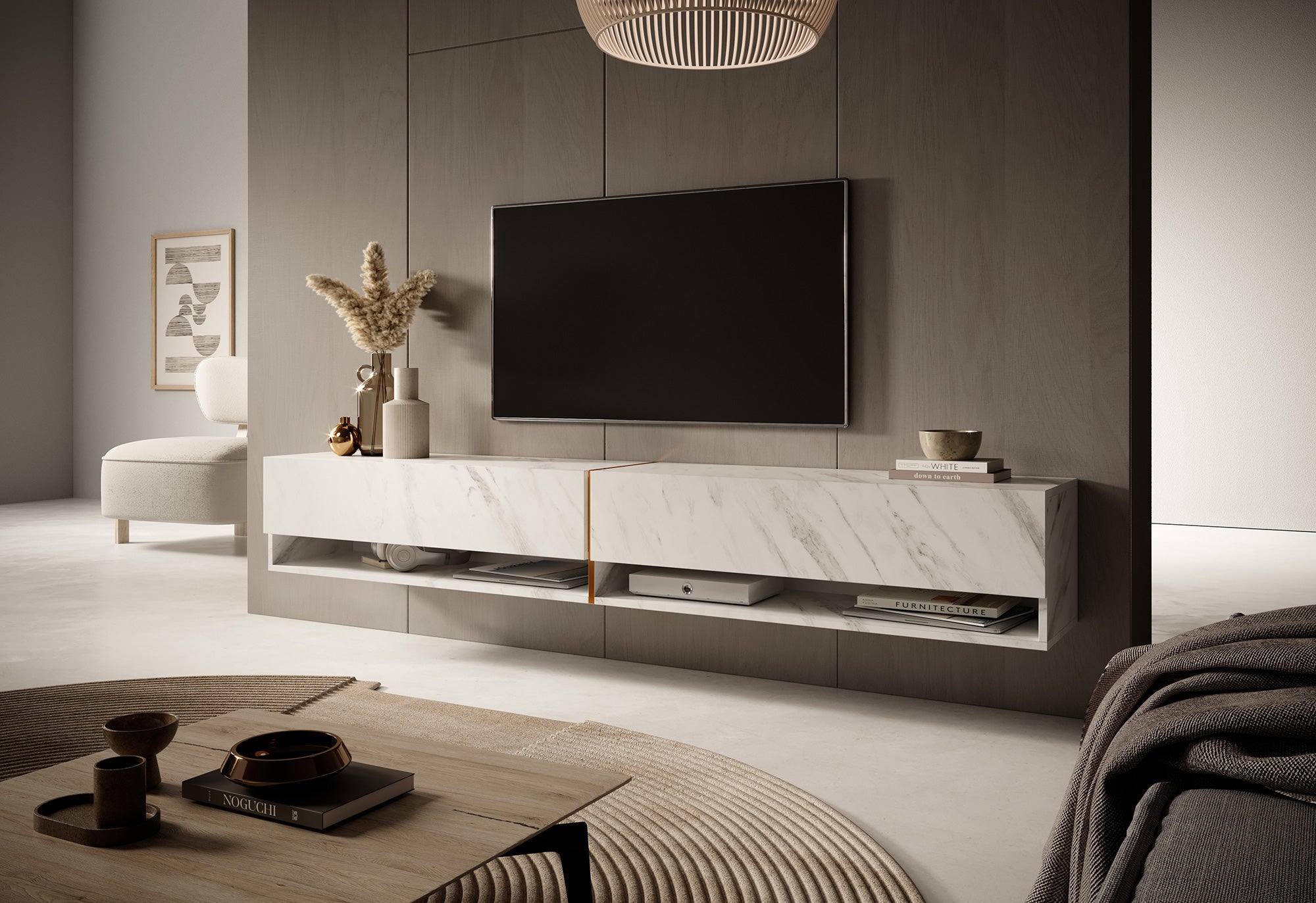selsey-mirrgo-tv-schrank-200-cm-wei-marmor-mit-goldener-einlage image 3
