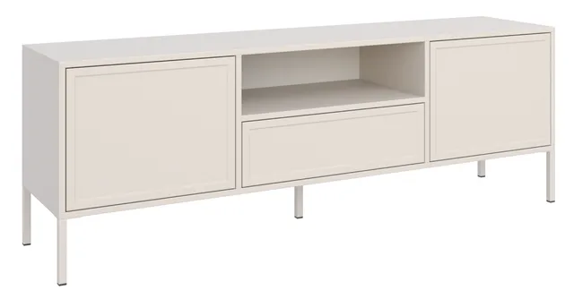 selsey-velveto-tv-schrank-160-cm-zweifl-gelig-mit-schublade-und-nische-kaschmir image 1