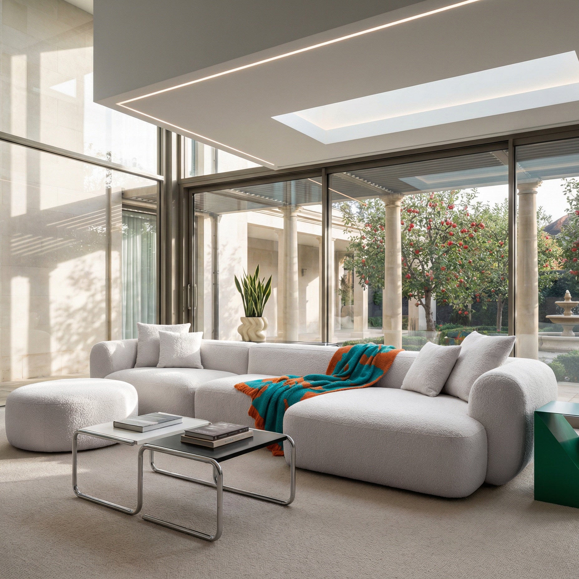 selsey-baomi-modulares-ecksofa-l-f-rmig-rechts-mit-pouf-436-cm-grau-beige-chenil image 2