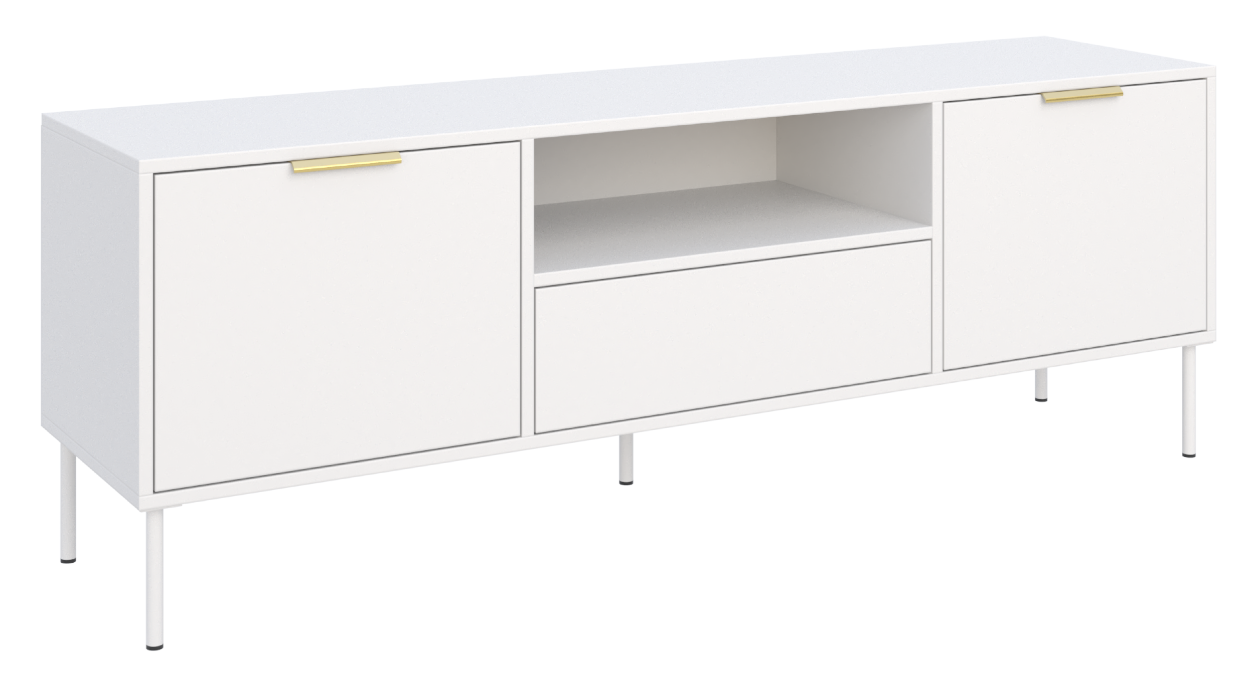 selsey-vena-tv-schrank-160-cm-zweit-rig-mit-schublade-wei image 1