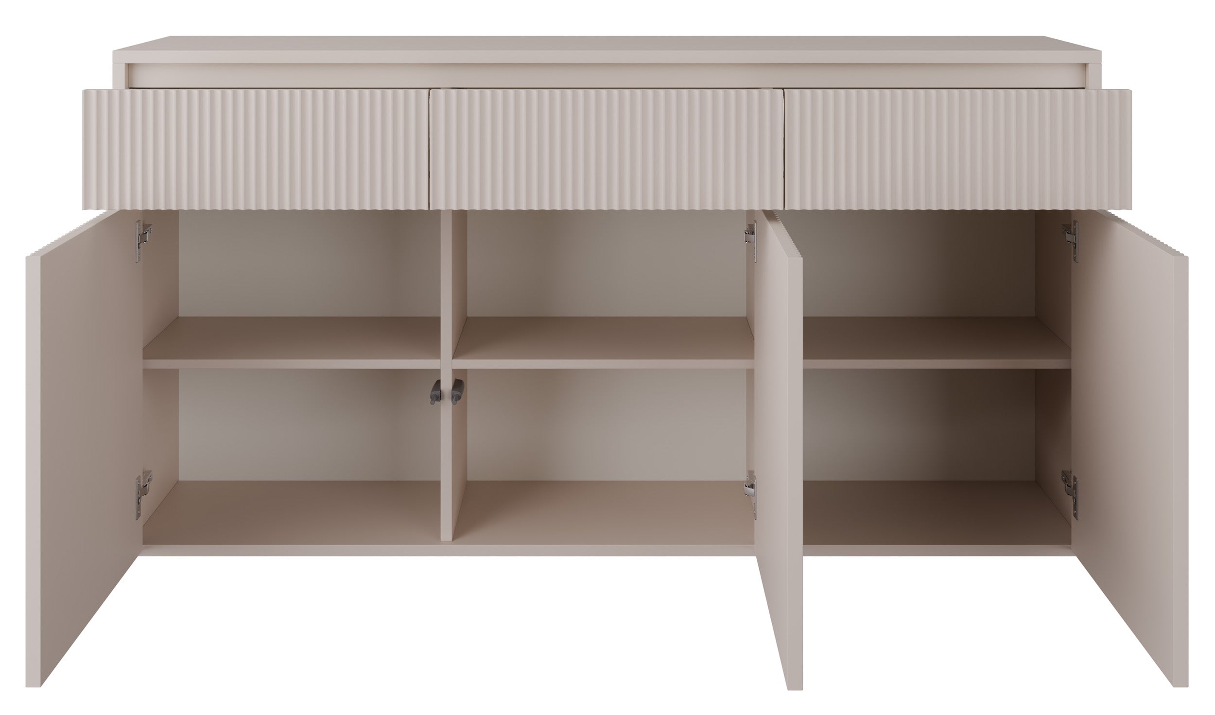 selsey-vemmi-dreht-r-kommode-155-cm-mit-3-schubladen-geriffelte-kaschmir-front image 8