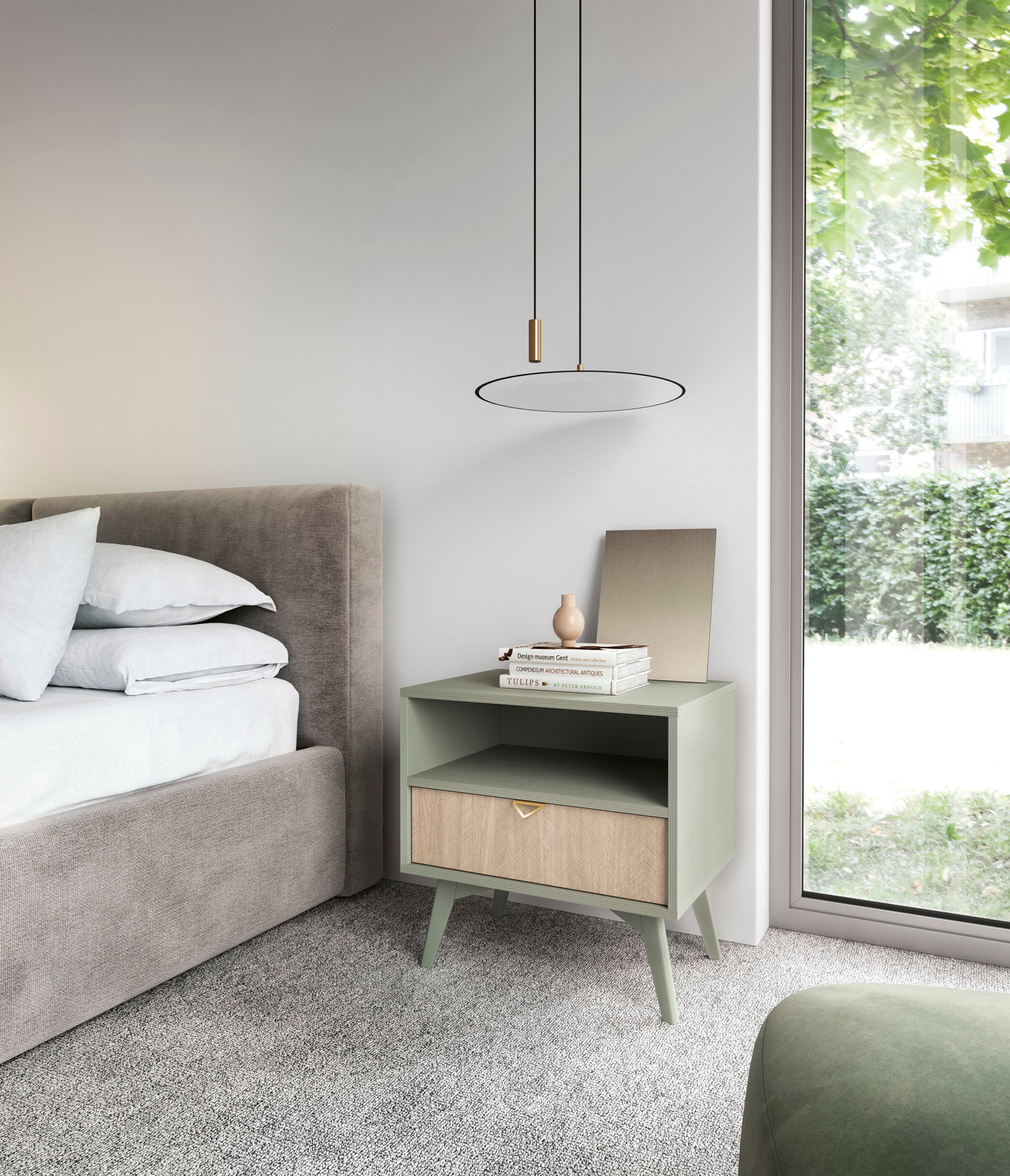 selsey-favoria-nachttisch-mit-schublade-54-cm-eukalyptus-fischgr-t-scandi-golden image 2