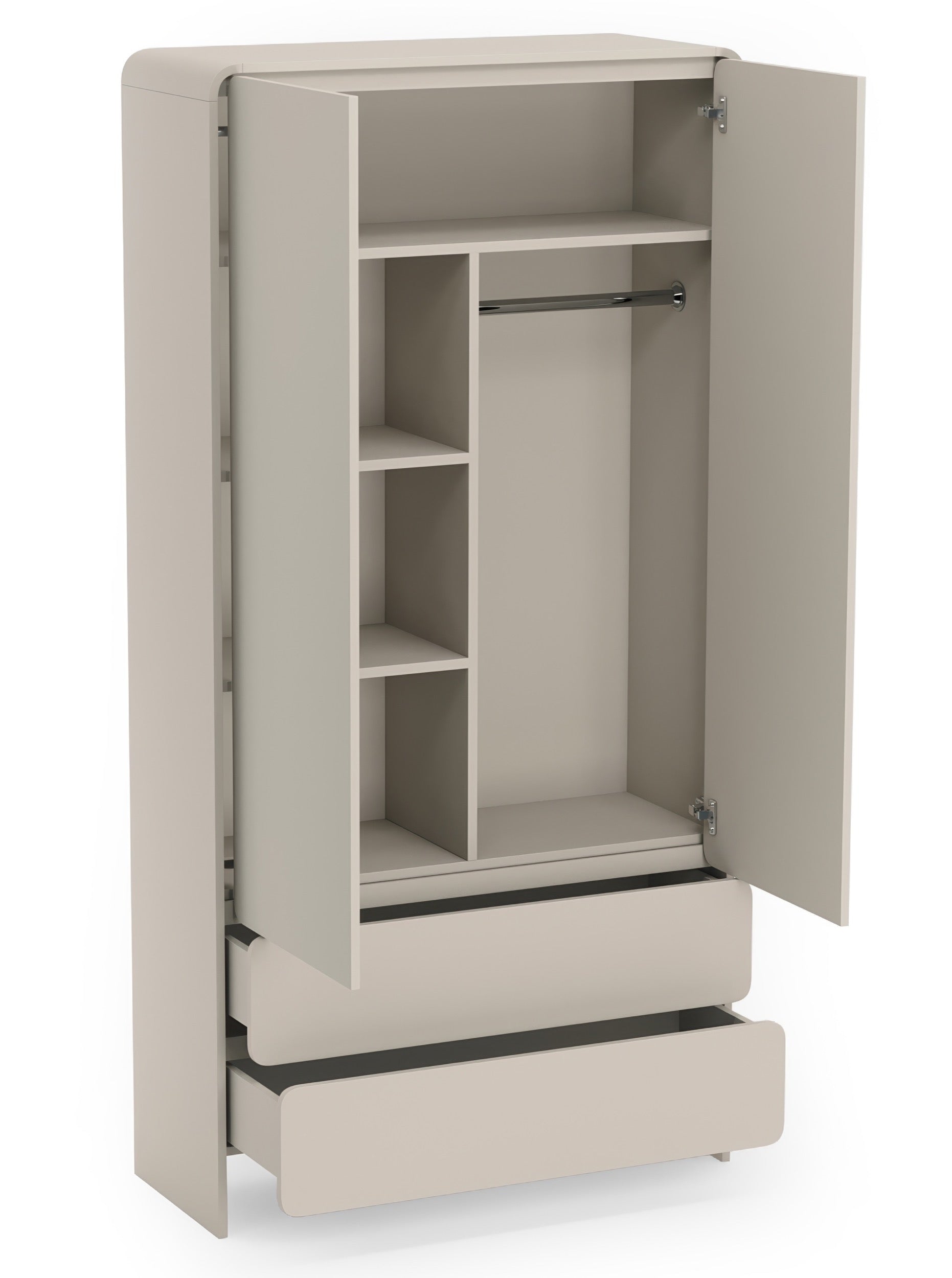 selsey-lummo-zweifl-geliger-kleiderschrank-mit-zwei-schubladen-100-cm-kaschmir image 3