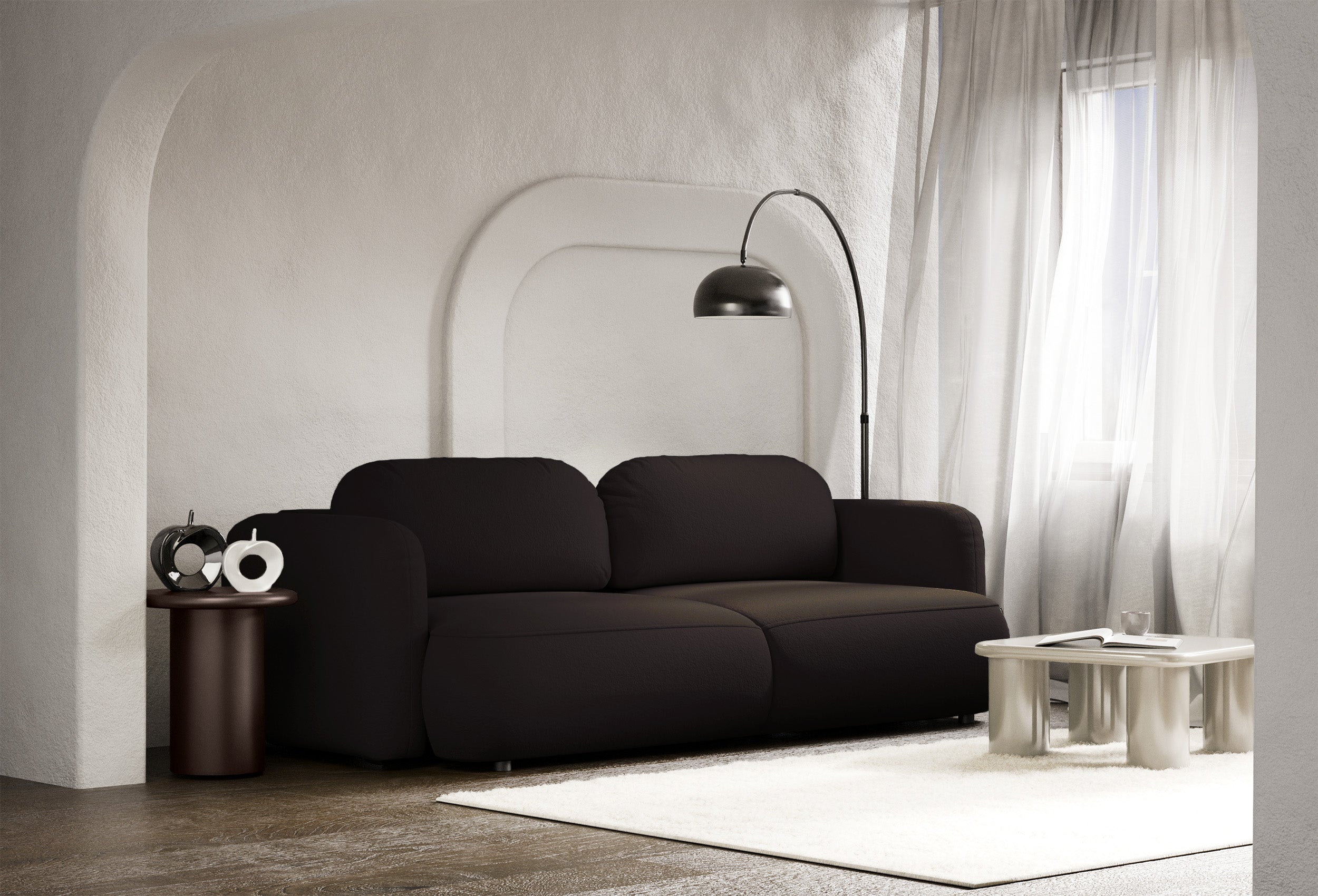 selsey-tvoya-drei-sitzer-schlafsofa-aus-braunem-chenille-mit-dl-automatik image 2