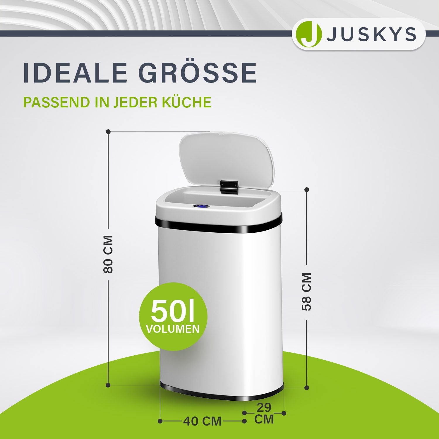 juskys-m-lleimer-mit-sensor-50-liter-automatik-rechteckig image 2