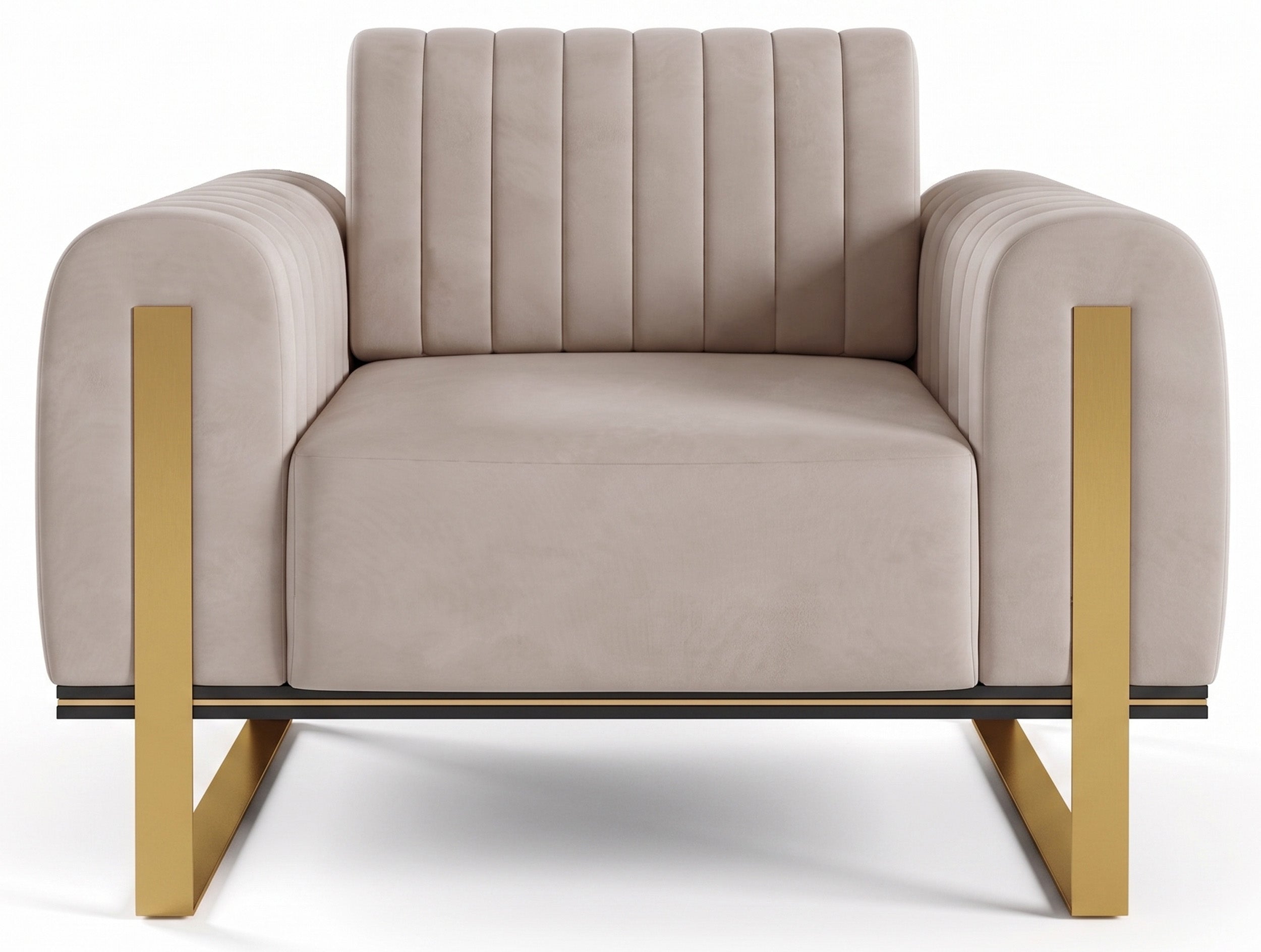selsey-parissa-schalensessel-beige-samt-mit-goldenen-beinen image 5