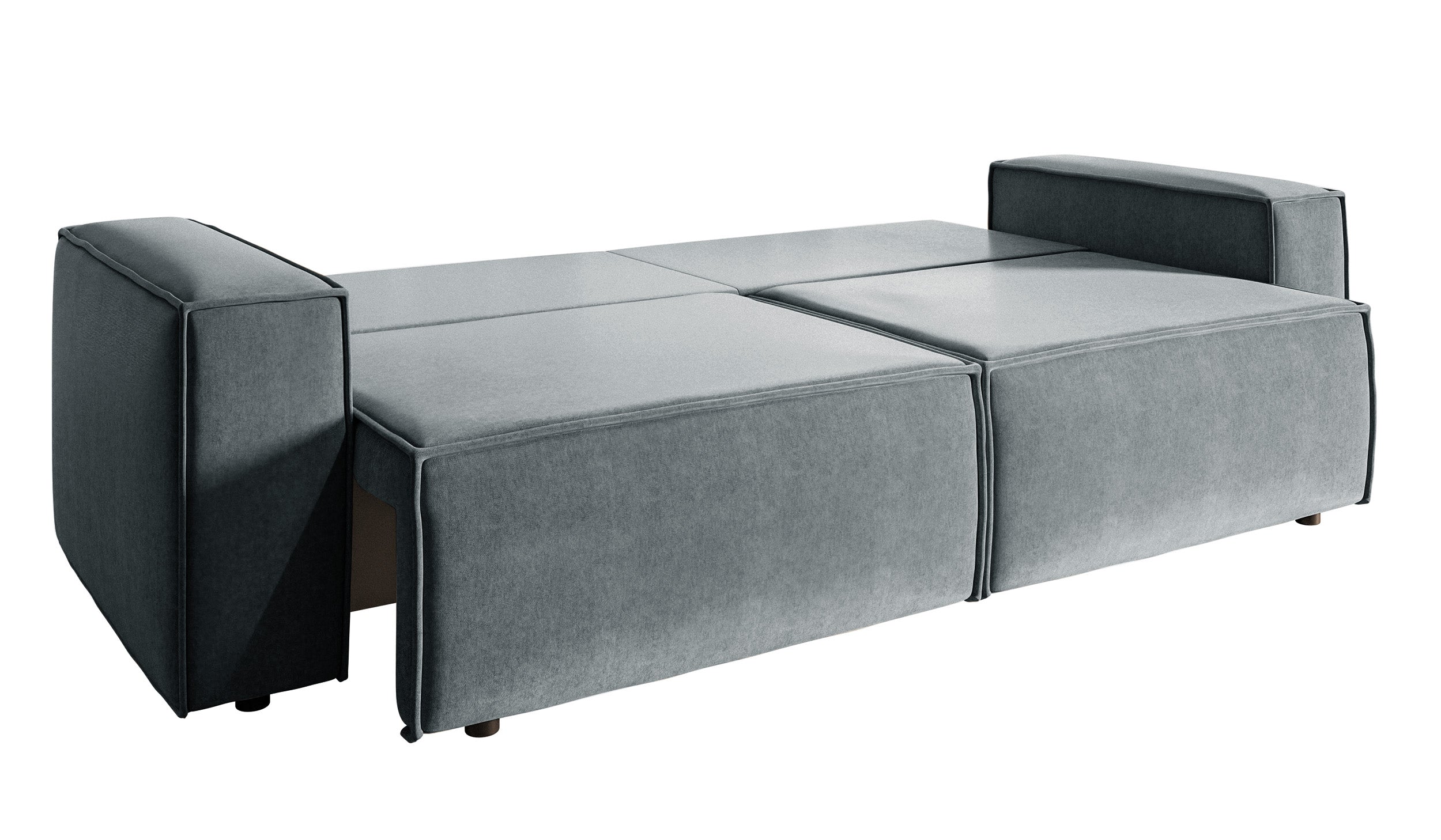 selsey-copertino-dreisitziges-schlafsofa-grau-velours-wasserabweisend image 5