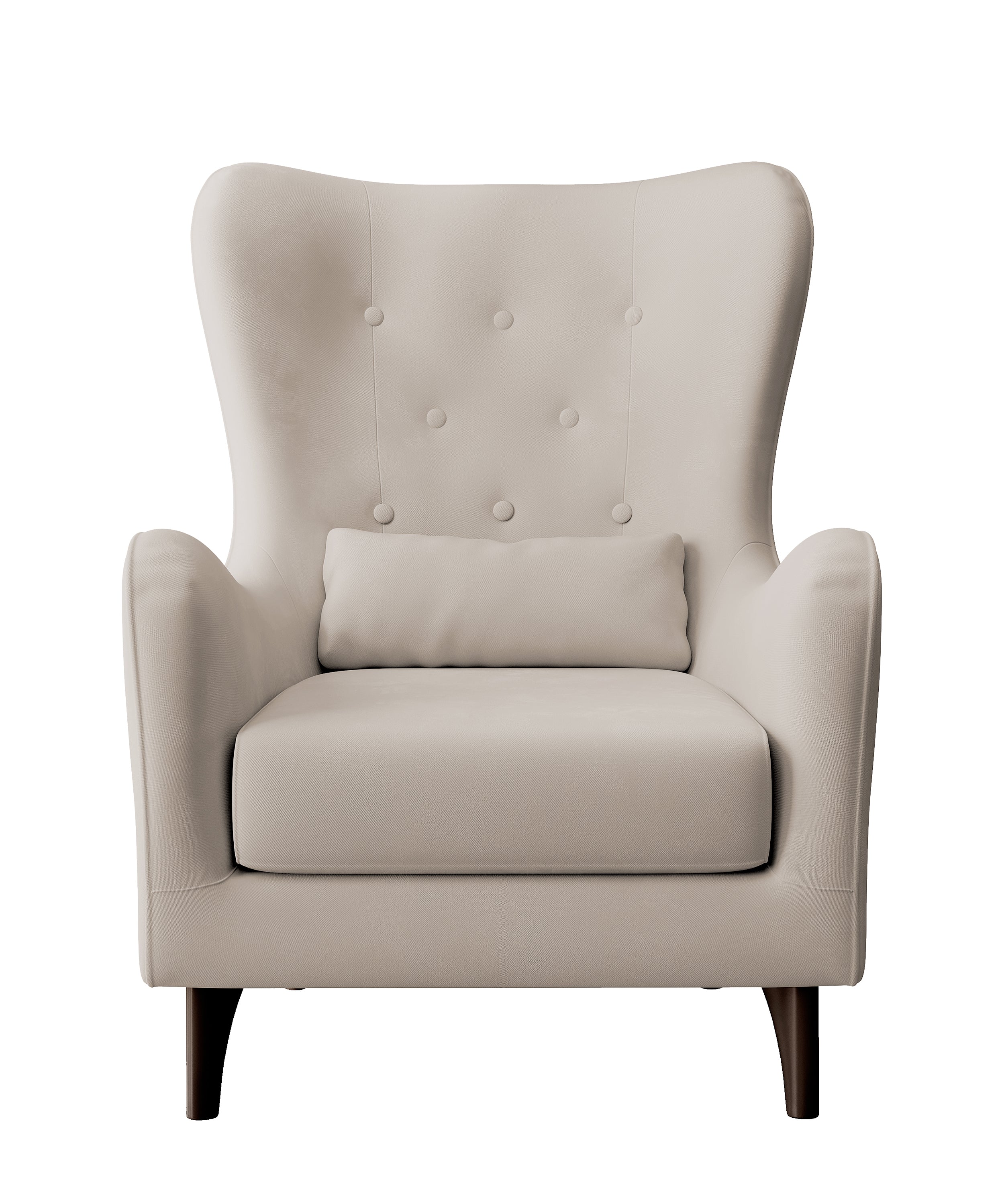 selsey-calmino-relaxsessel-helles-beige-wasserabweisender-samt-wenge-beine image 3