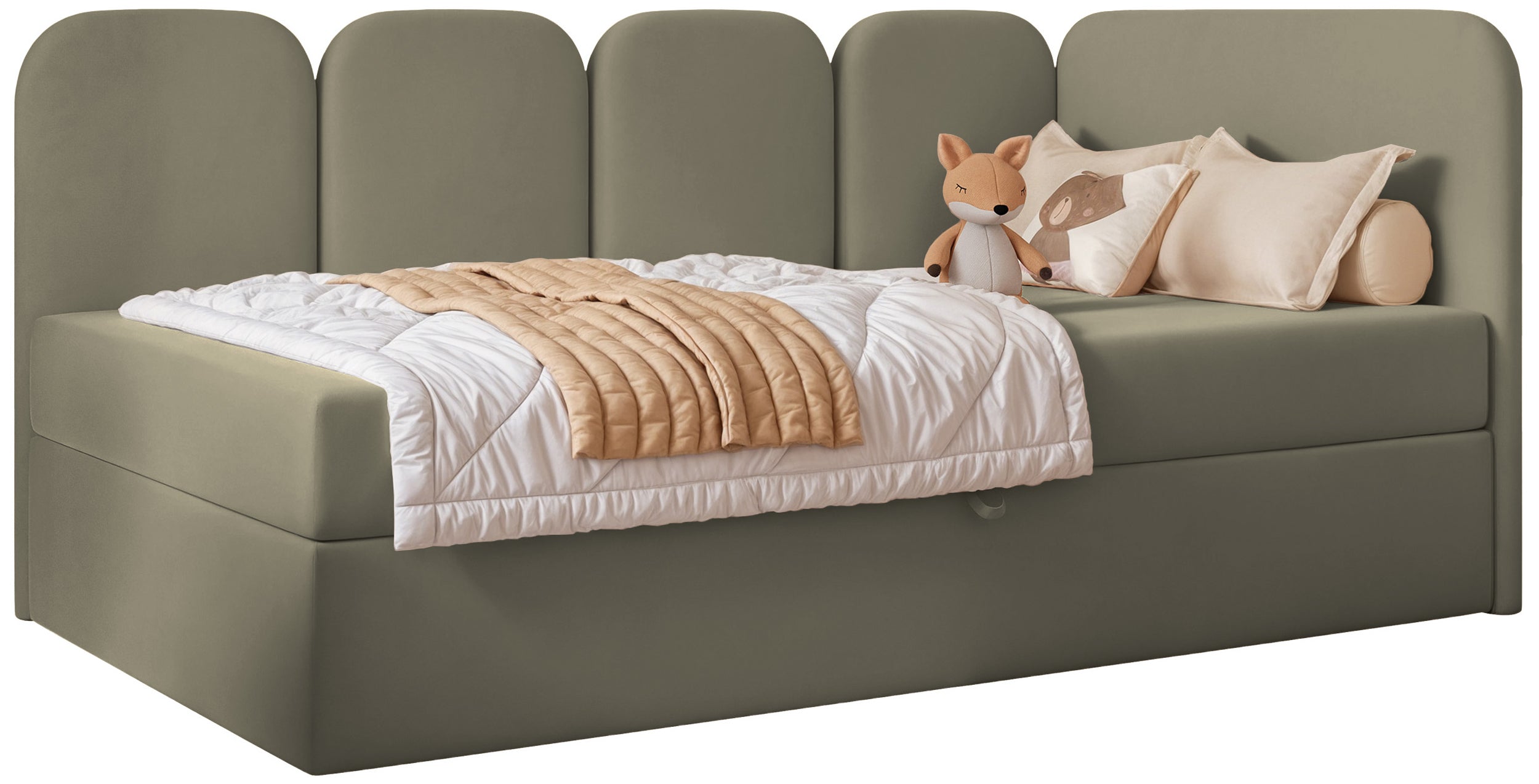 selsey-nubini-jugendbett-90x200-cm-rechtsseitig-mit-stauraum-salbeigr-ner-velour image 1