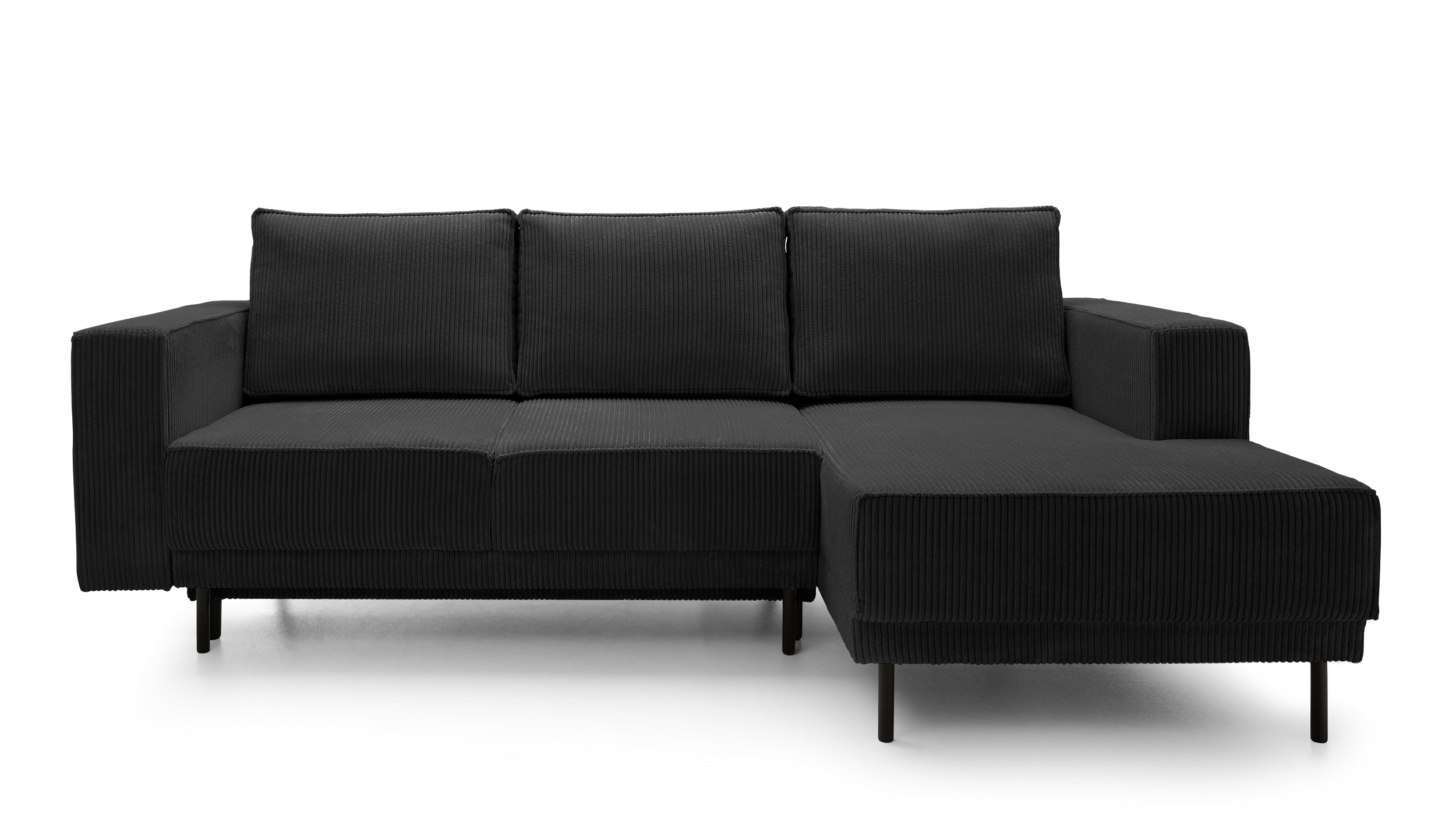 selsey-rodario-mini-ecksofa-l-form-mit-schlaffunktion-und-stauraum-schwarzer-cor image 1