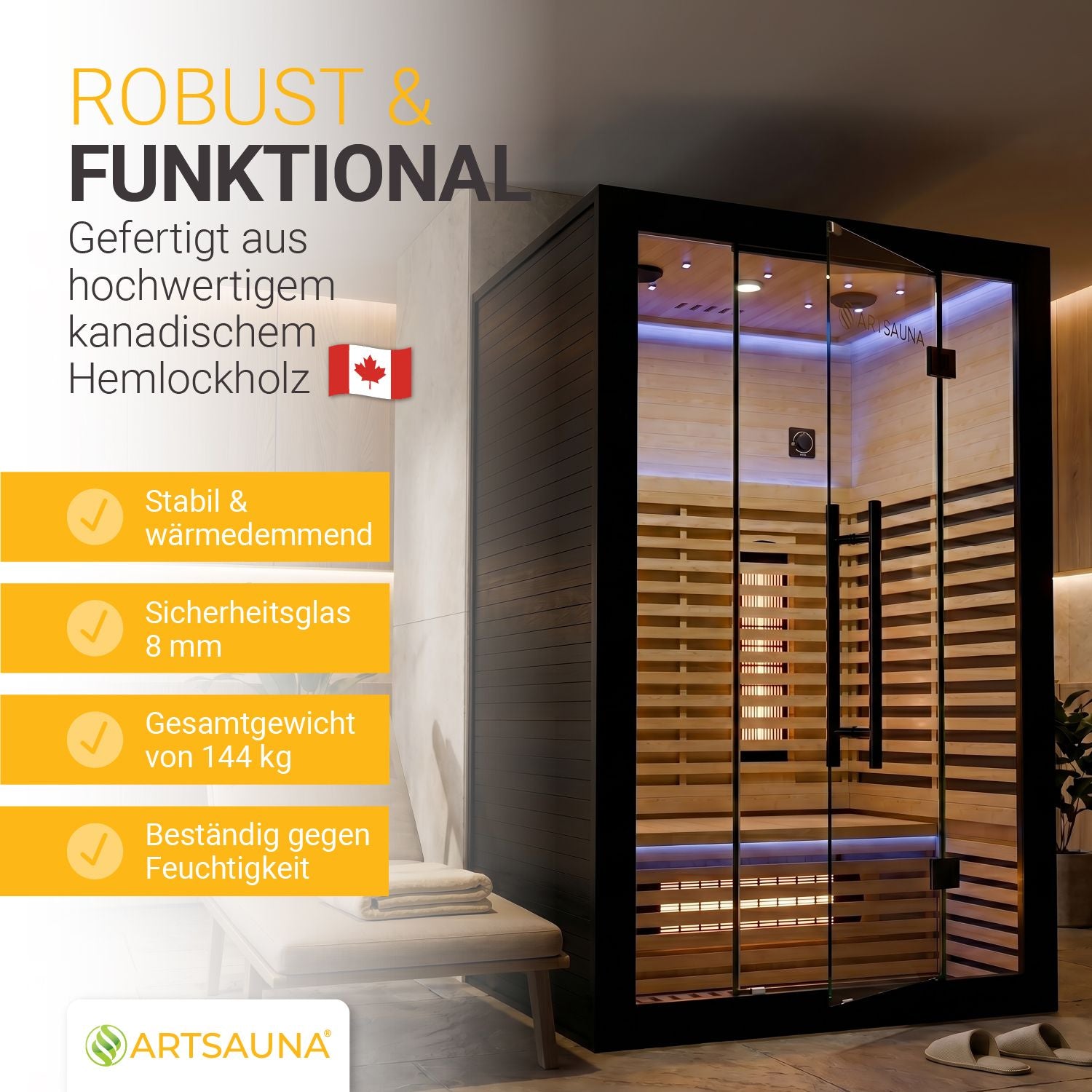 juskys-infrarotkabine-trondheim-120-schwarz-hemlock-holz-f-r-2-personen image 3