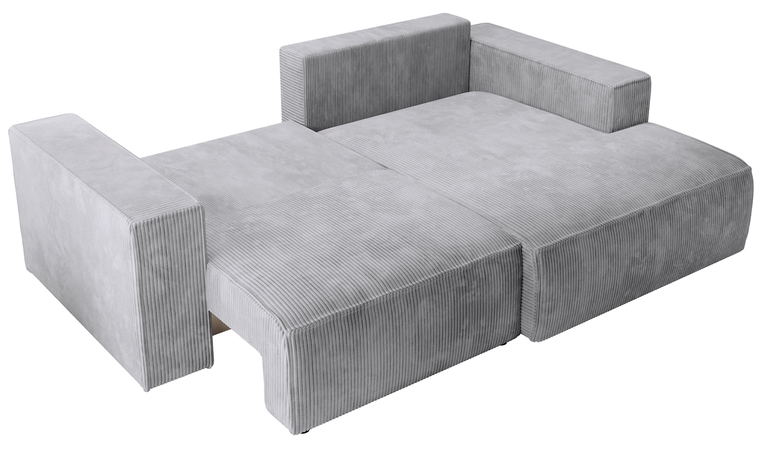 selsey-farese-mini-ecksofa-l-f-rmig-rechts-mit-schlaffunktion-hellgrauer-cord image 2