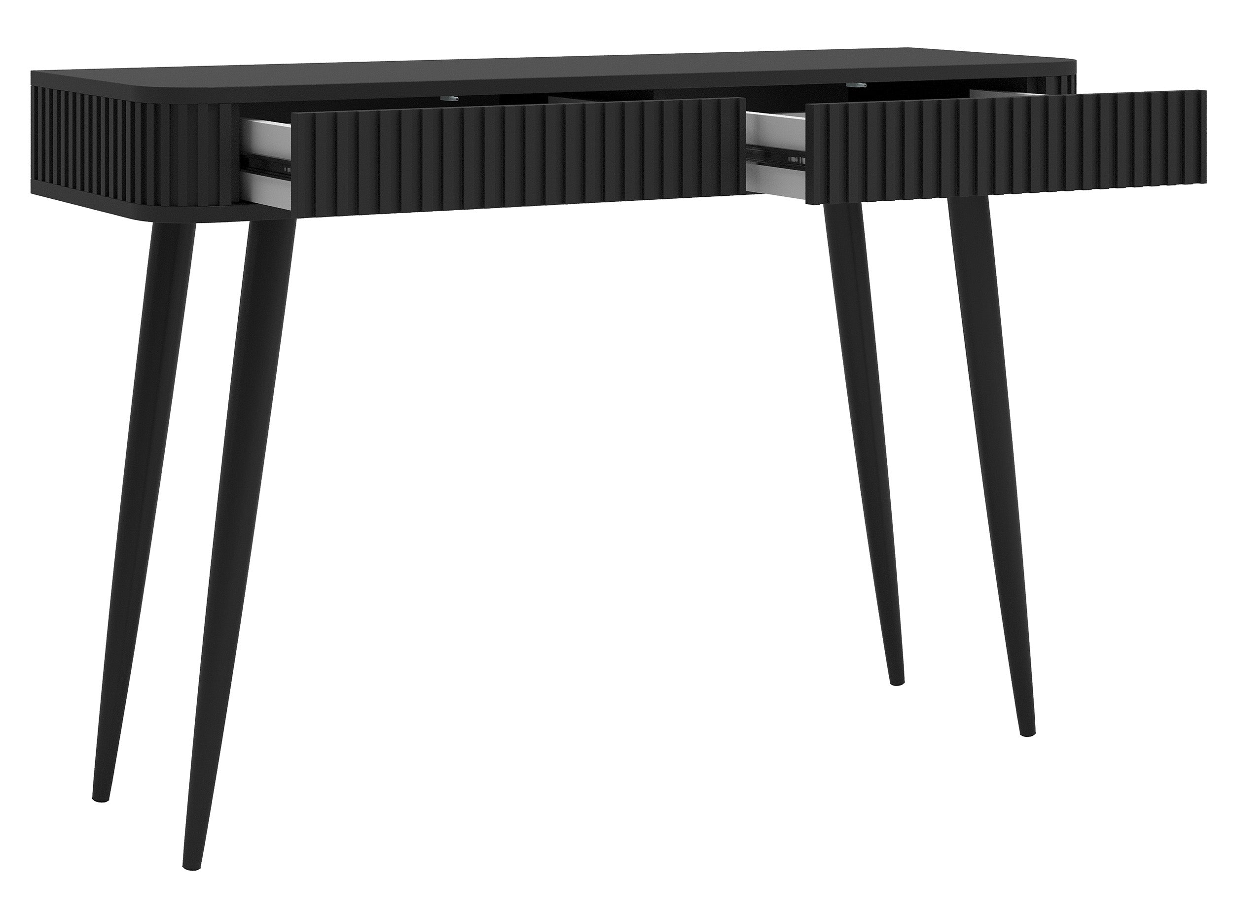 selsey-ovarlo-schminktisch-113-cm-schwarz-mit-rillen-und-2-schubladen image 7