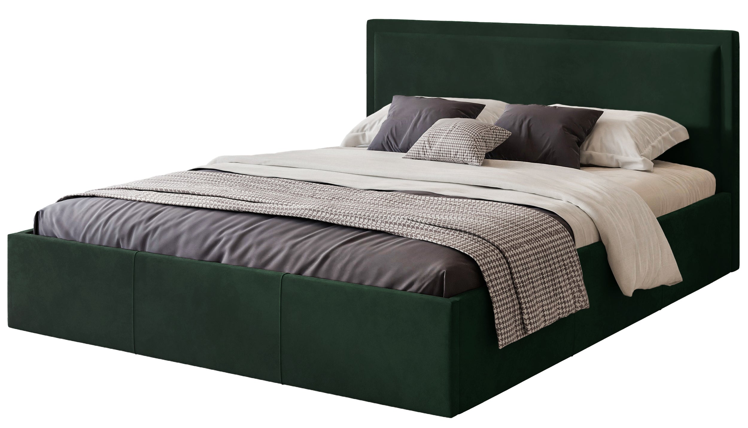 selsey-soave-polsterbett-160x200-cm-mit-stauraum-dunkelgr-ner-samt-metallrahmen image 1