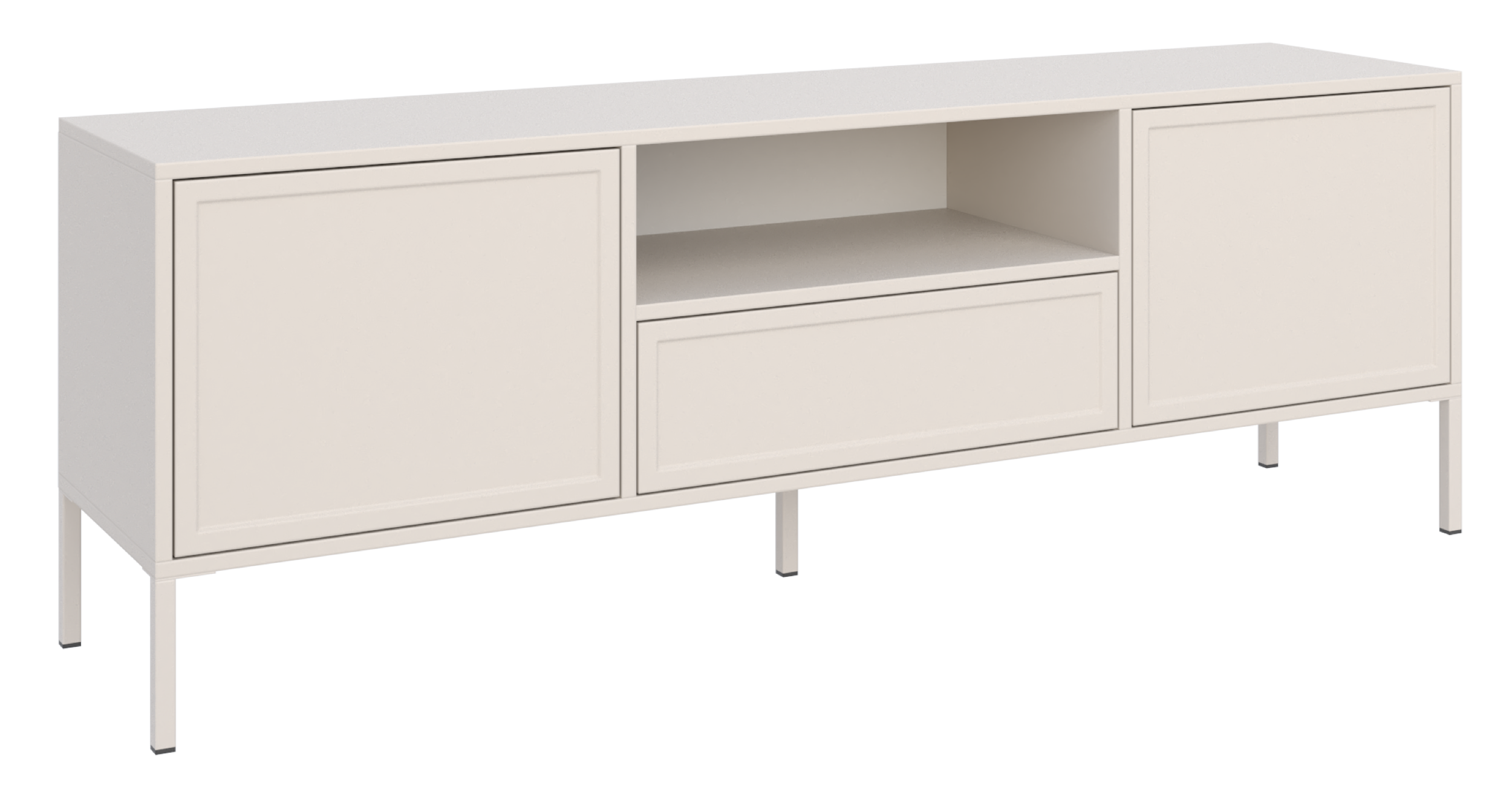 selsey-velveto-tv-schrank-160-cm-zweifl-gelig-mit-schublade-und-nische-kaschmir image 1