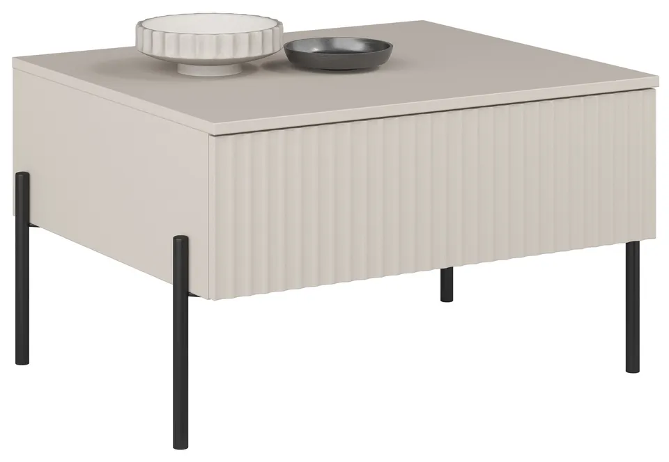 selsey-ore-couchtisch-mit-schublade-70x60-cm-kaschmir-mit-gerillter-front image 1