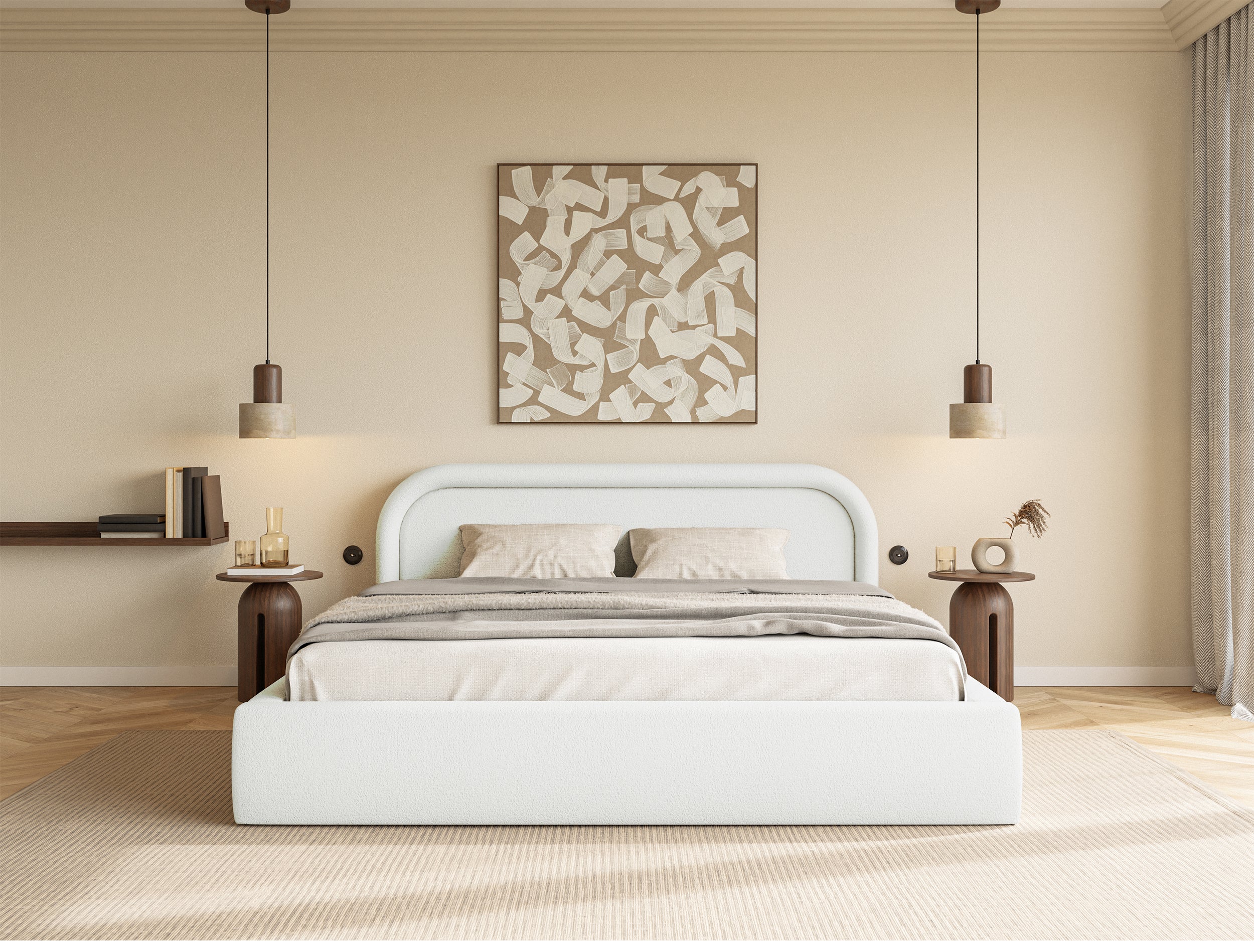 selsey-polsterbett-ruvi-140x200-cm-mit-stauraum-cremefarbenes-chenille image 2