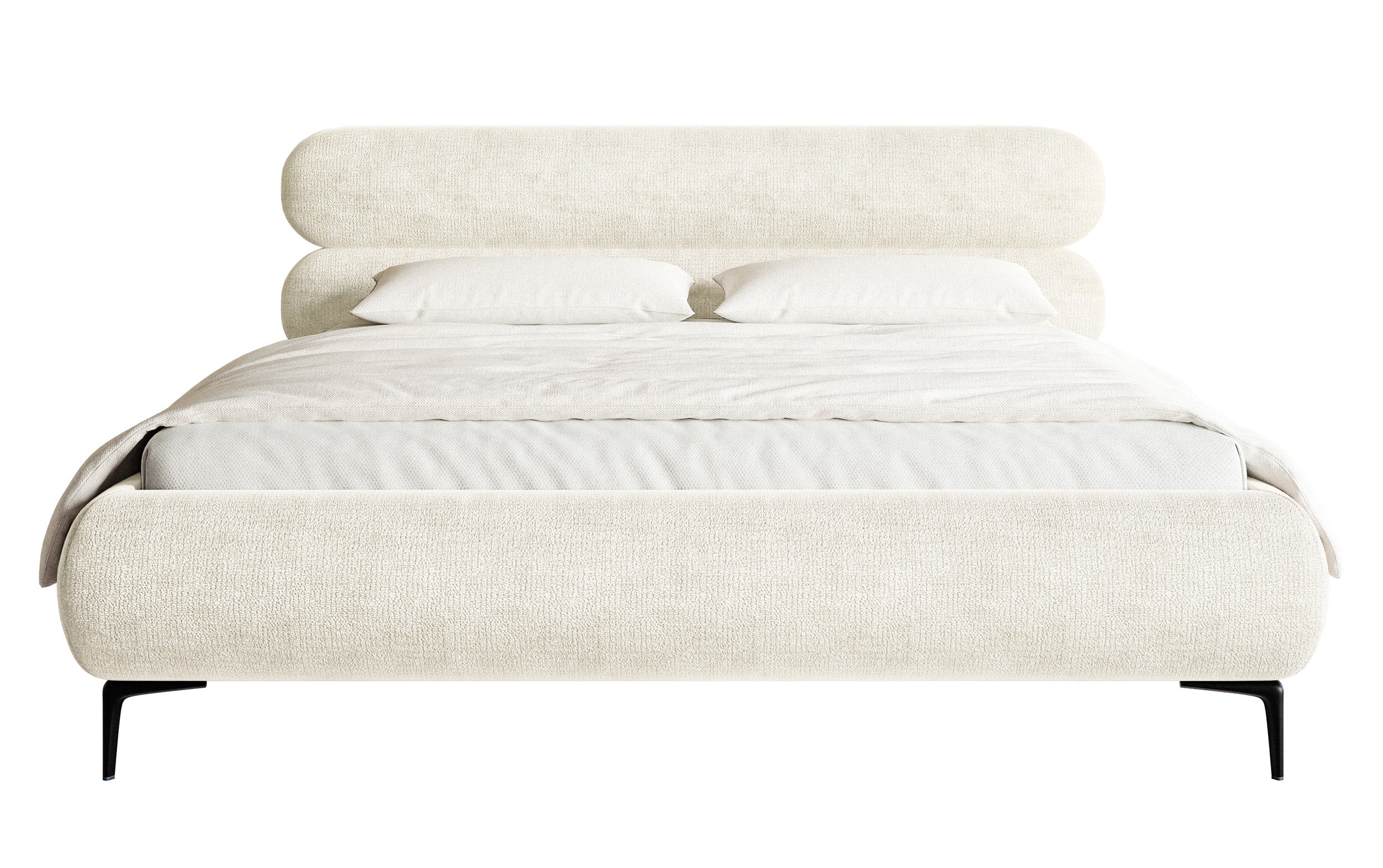 selsey-roule-polsterbett-160x200-cm-creme-chenille-mit-schwarzen-f-en image 6