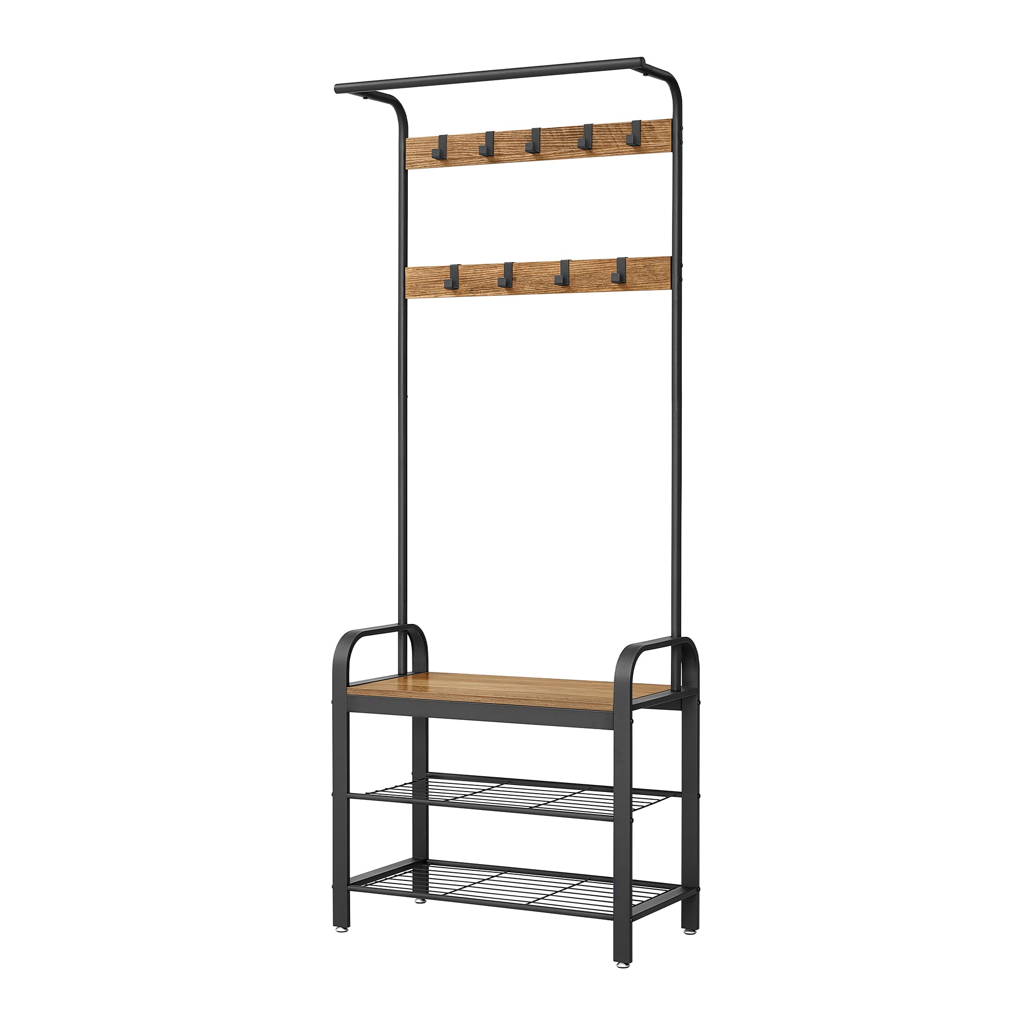 vasagle-garderobenst-nder-183-cm-hoch-greige-grau-mit-schuhregal-und-sitzfl-che image 5