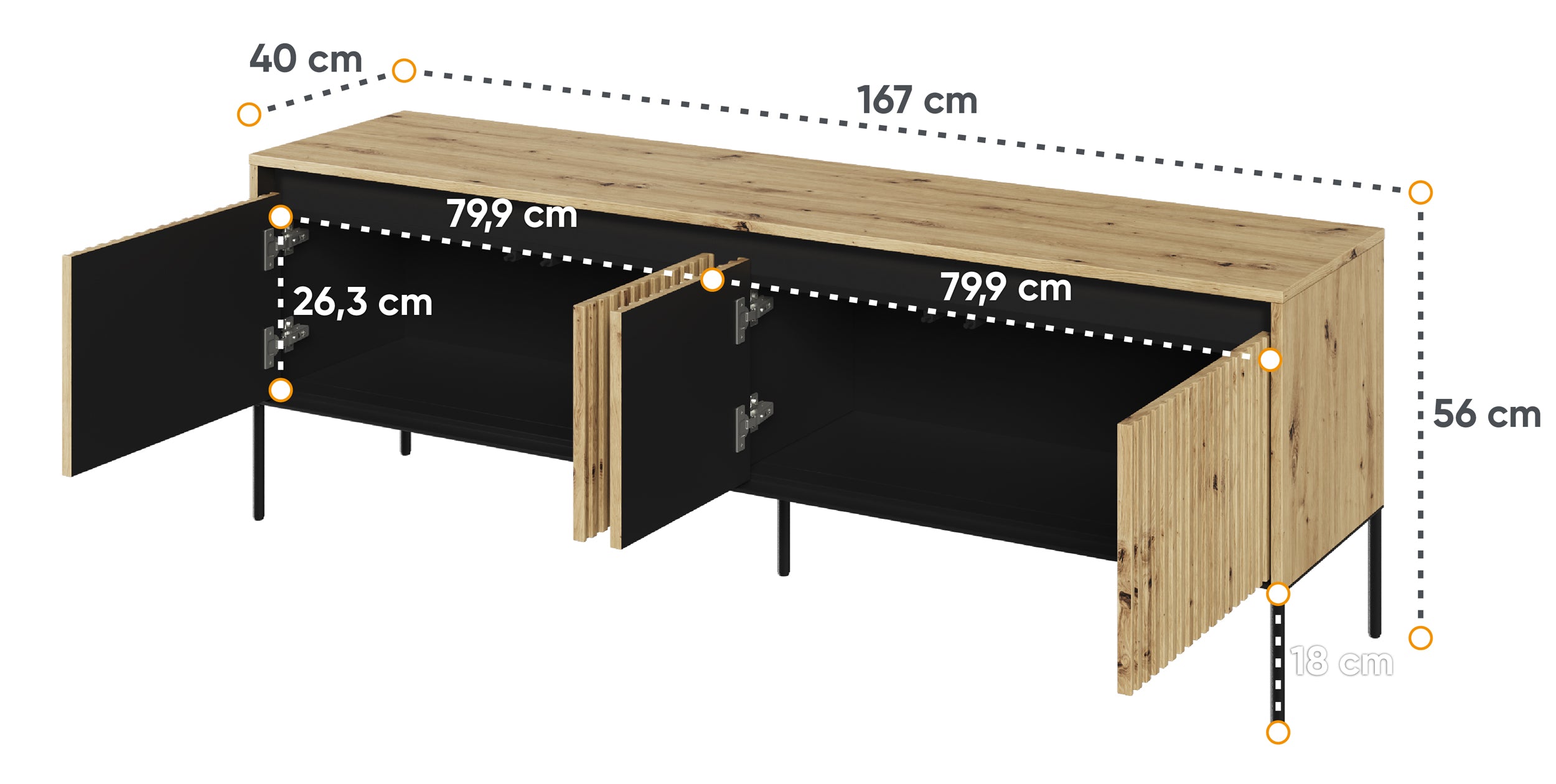 selsey-trend-tv-schrank-167-cm-mit-led-artisan-eiche image 5