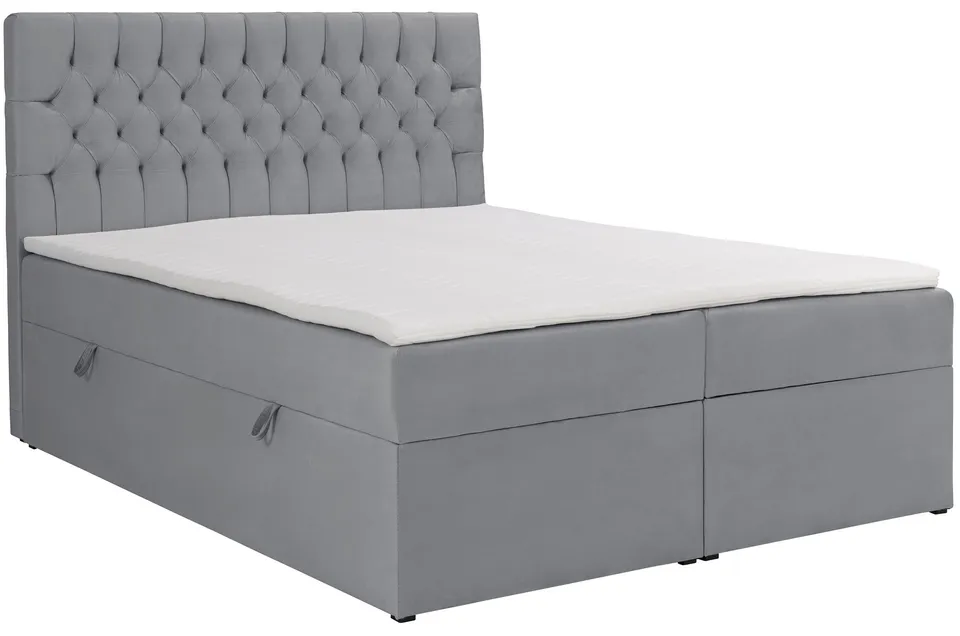 selsey-daissy-kontinentalbett-160x200-cm-mit-stauraum-und-topper-grauer-samt image 1