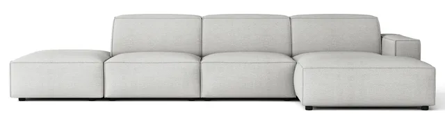 selsey-sellmo-modulares-ecksofa-l-rechts-hellgrau-chenille-mit-pouf image 1