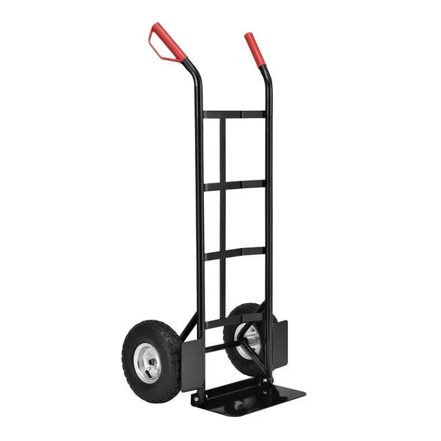 juskys-sackkarre-basic-transportkarre-klappbar-schwarz-mit-roten-griffen-100-kg image 1