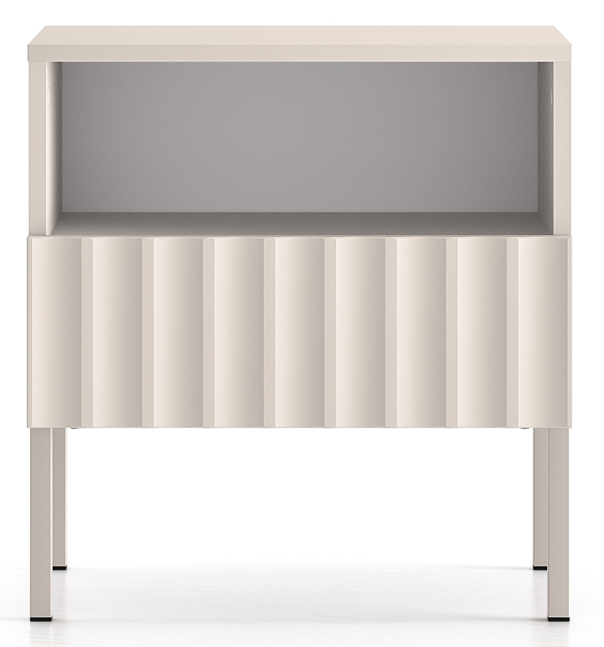 selsey-derriva-nachttisch-beige-mit-rillenfront image 1