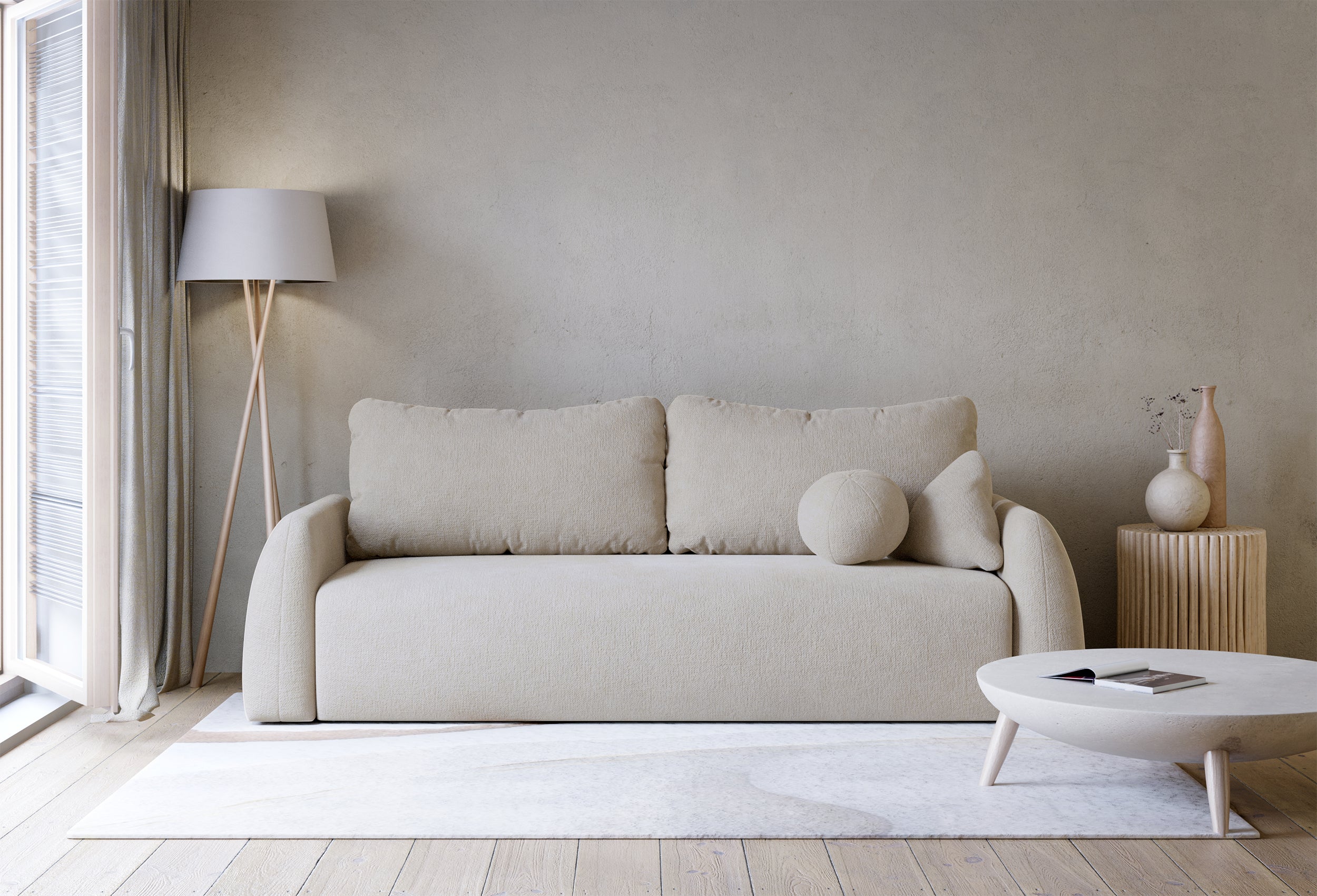 selsey-nubelle-dreisitziges-ausklappbares-sofa-mit-stauraum-hellbeige-hydrophobe image 2