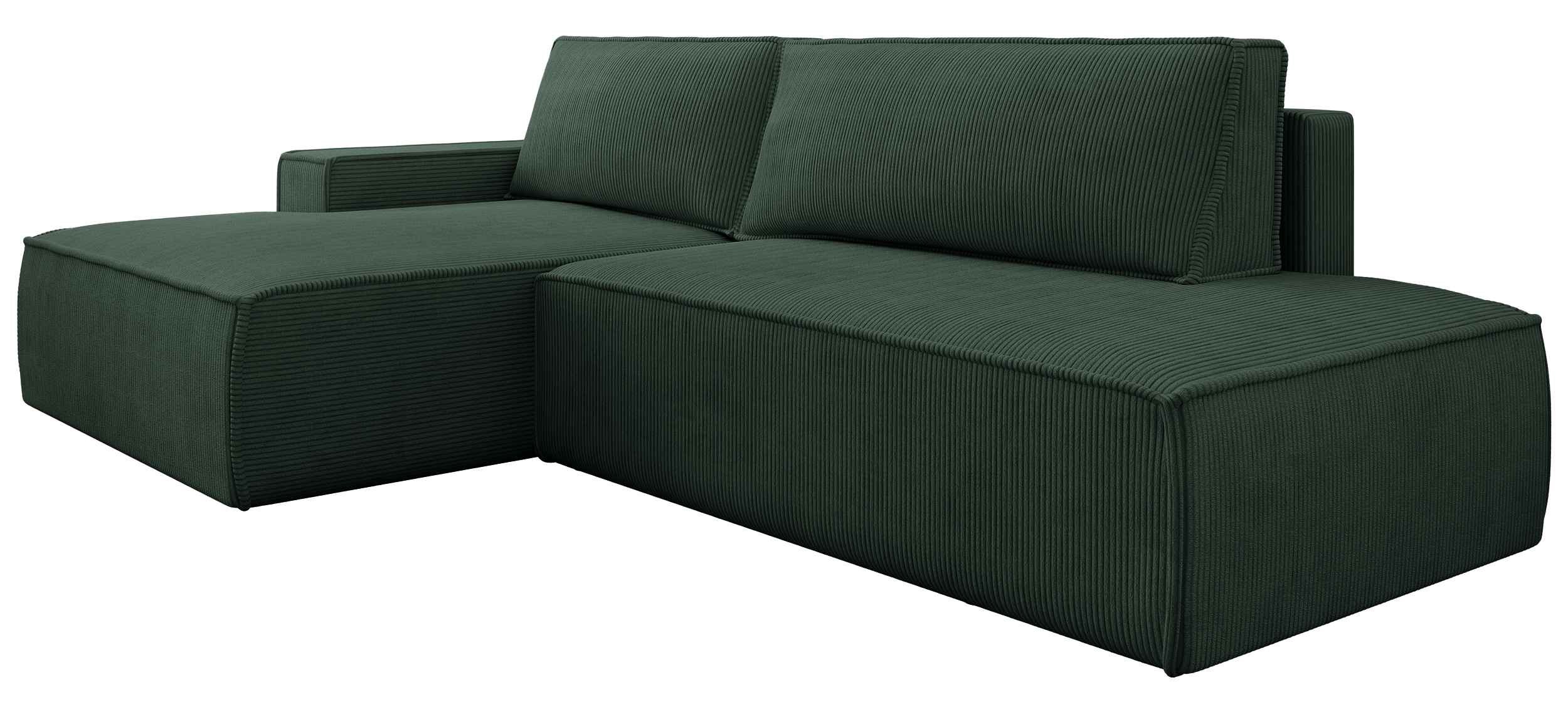 selsey-felicjo-ecksofa-links-mit-schlaffunktion-und-stauraum-dunkelgr-ner-cord image 3