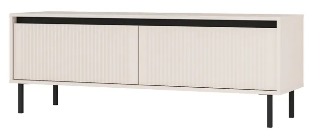 selsey-osaka-tv-schrank-140-cm-mit-zwei-schubladen-und-gerillten-fronten-sandbei image 1