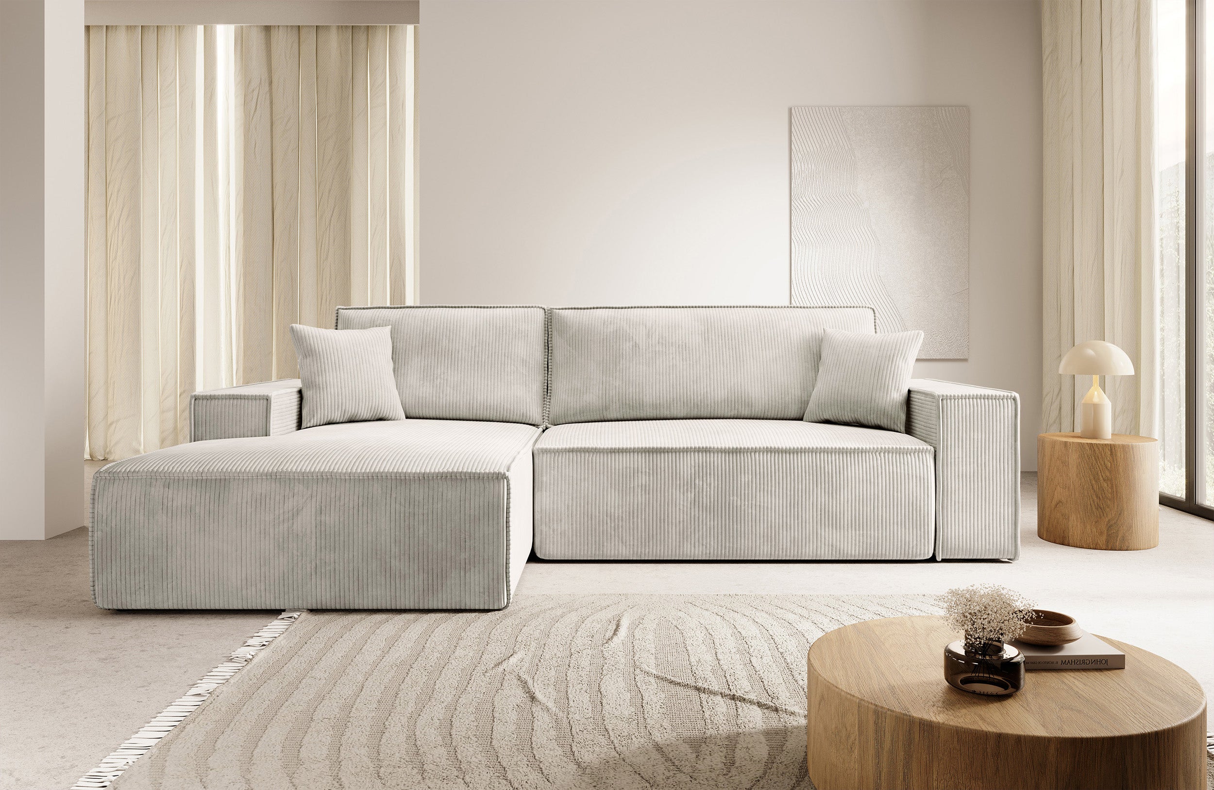 selsey-farese-new-ecksofa-mit-schlaffunktion-l-form-links-creme-cord-mit-staurau image 2
