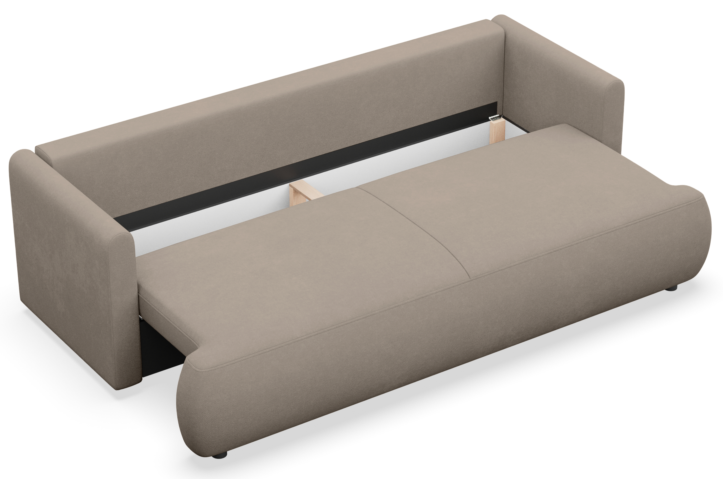 selsey-ovo-mini-3-sitzer-schlafsofa-ausklappbar-mit-stauraum-hellbeige-chenille image 3