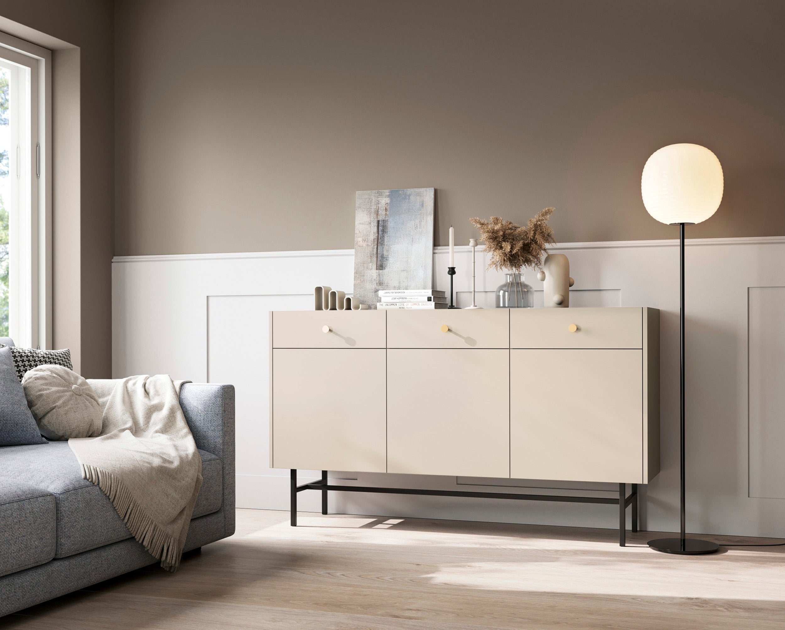 selsey-divenos-dreht-r-kommode-mit-schubladen-155-cm-grau-beige image 2