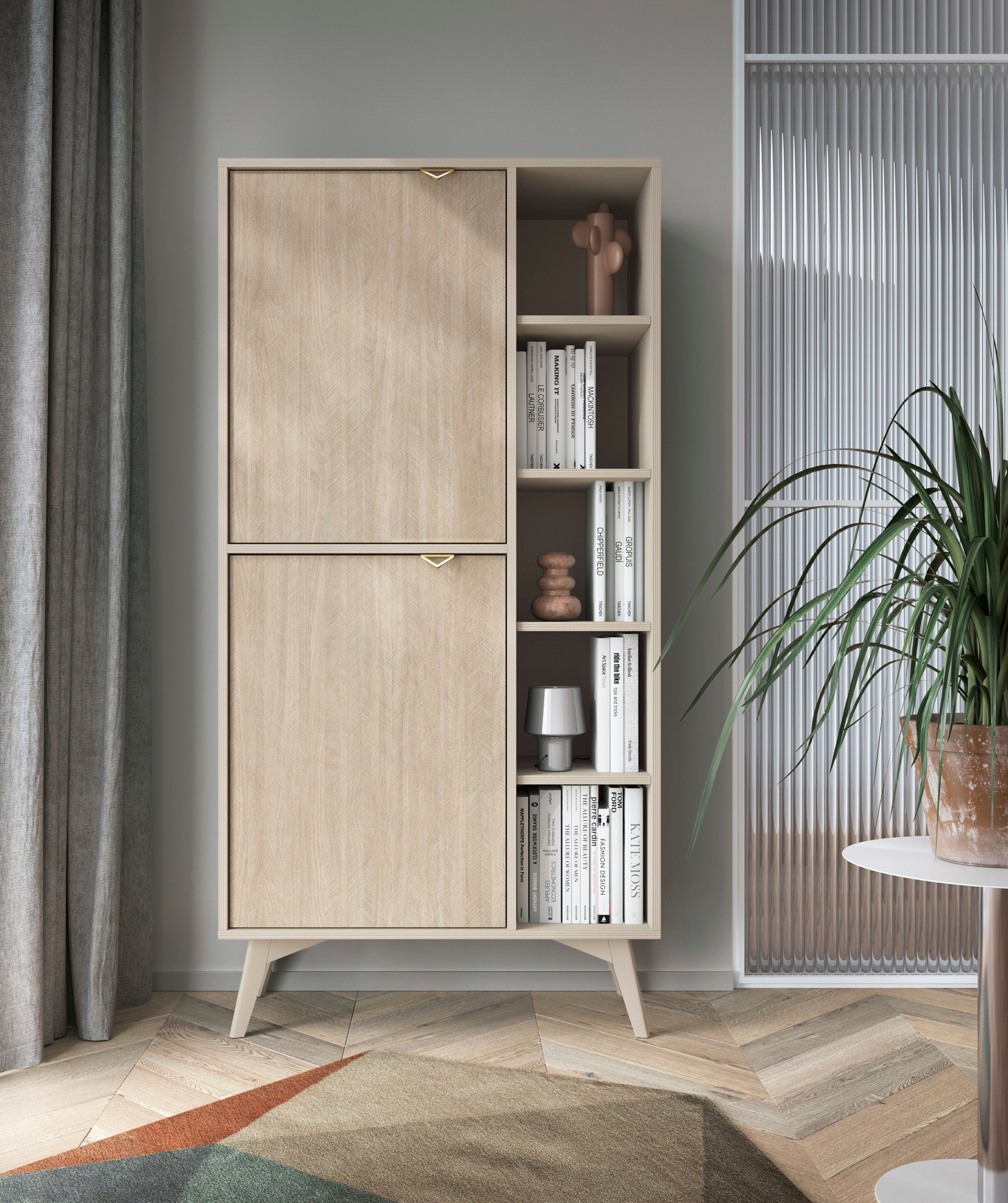 selsey-favoria-regal-80-cm-beige-fischgr-t-2-t-ren-goldene-griffe image 2