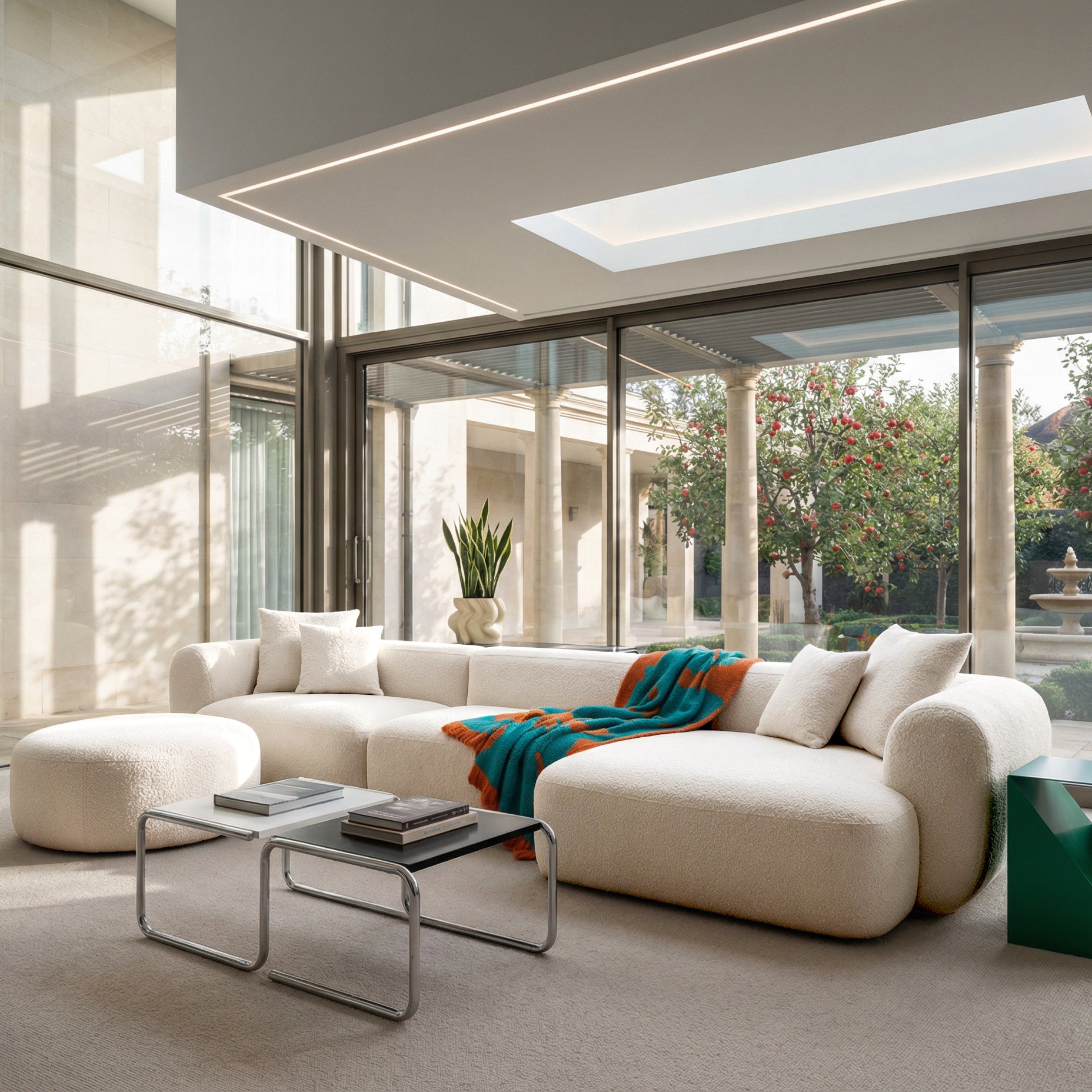 selsey-baomi-gro-es-modulares-ecksofa-l-form-rechts-mit-pouf-creme-chenille image 2