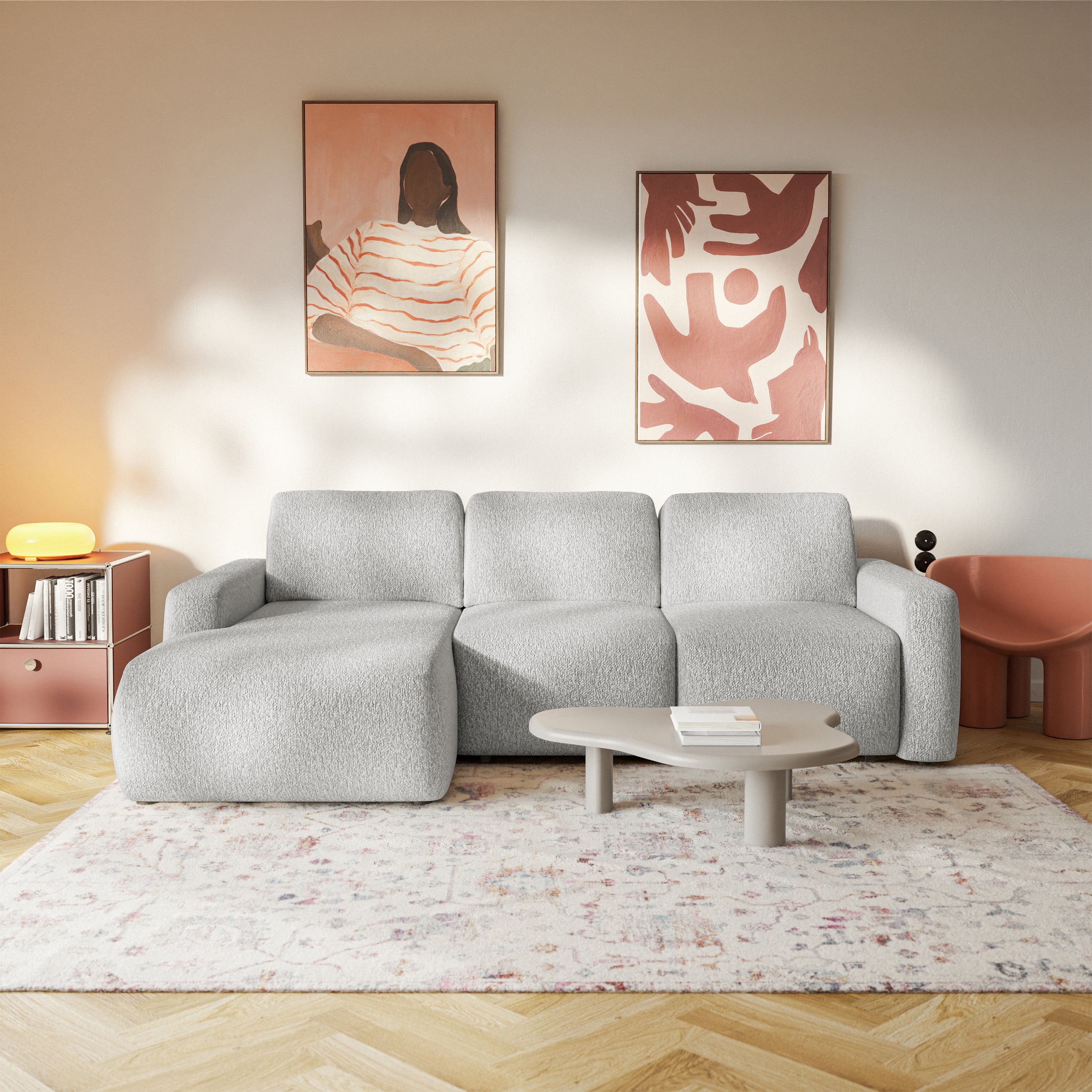 selsey-carnos-mini-ecksofa-mit-schlaffunktion-l-form-links-hellgrau-chenille image 2