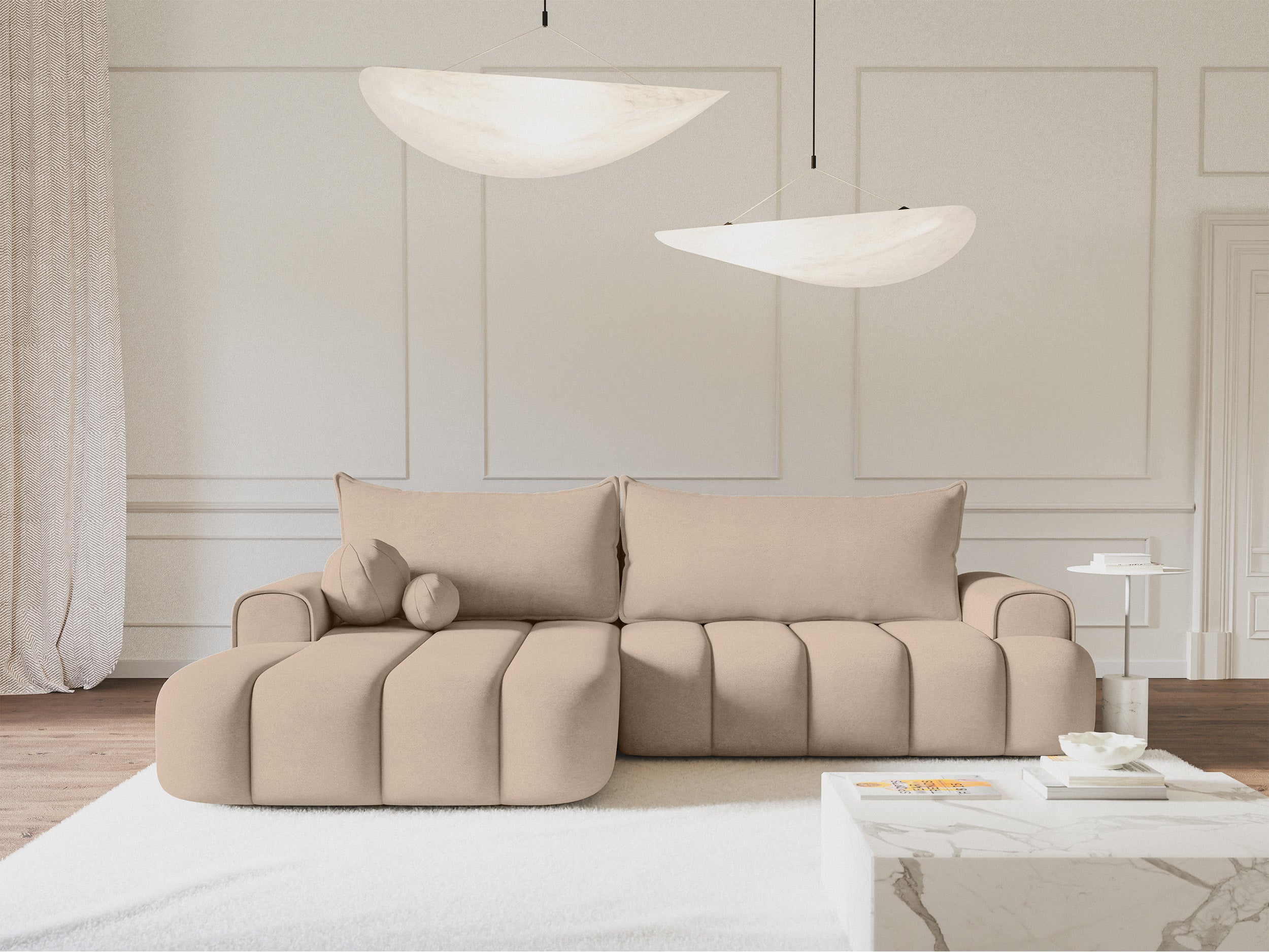 selsey-dandelino-ecksofa-mit-schlaffunktion-links-l-form-mit-stauraum-beige-samt image 2