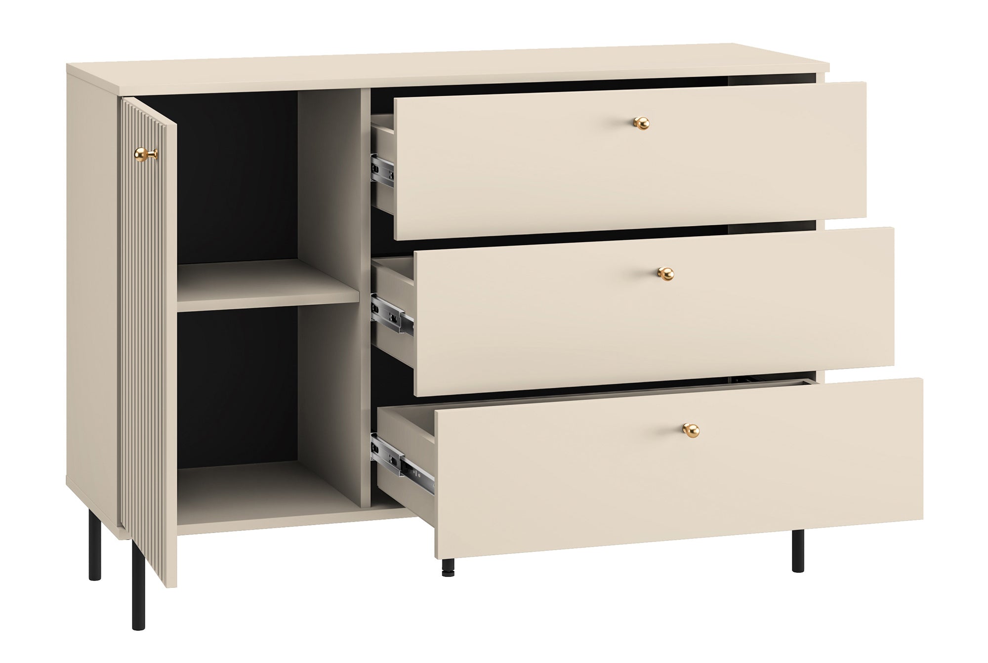 selsey-caletto-kommode-120-cm-mit-drei-schubladen-und-lamellen-beige image 7
