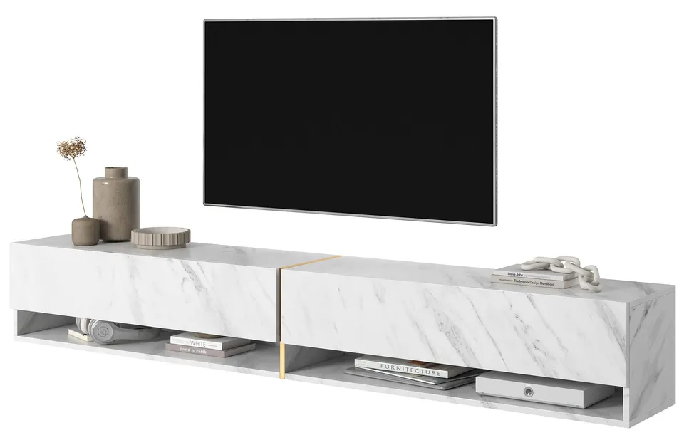 selsey-mirrgo-tv-schrank-200-cm-wei-marmor-mit-goldener-einlage image 1