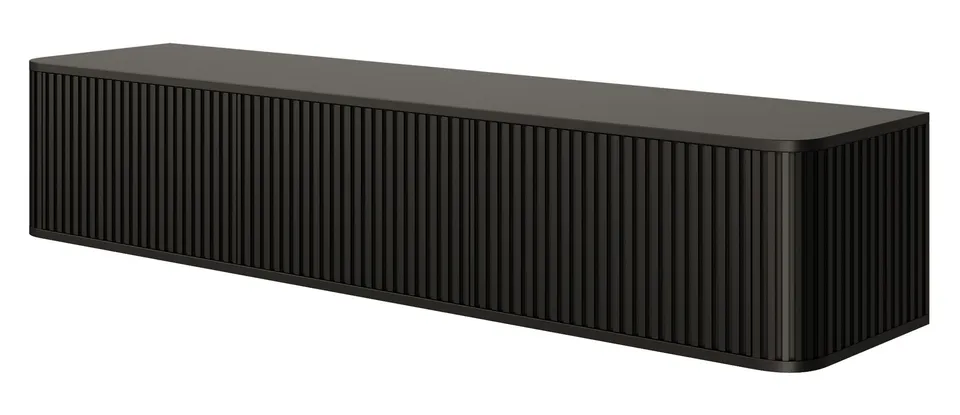 selsey-ovarlo-tv-schrank-h-ngend-dreit-rig-163-cm-mit-rillen-schwarz image 1